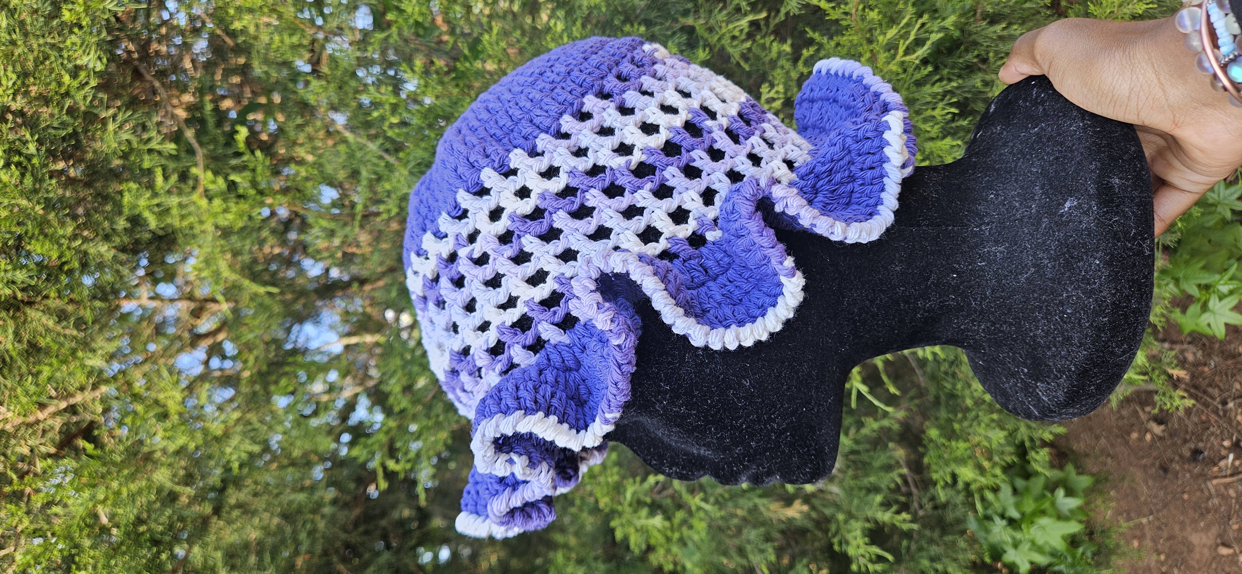 Wavy Ruffle Bucket Hat - Purple Multicolor 2