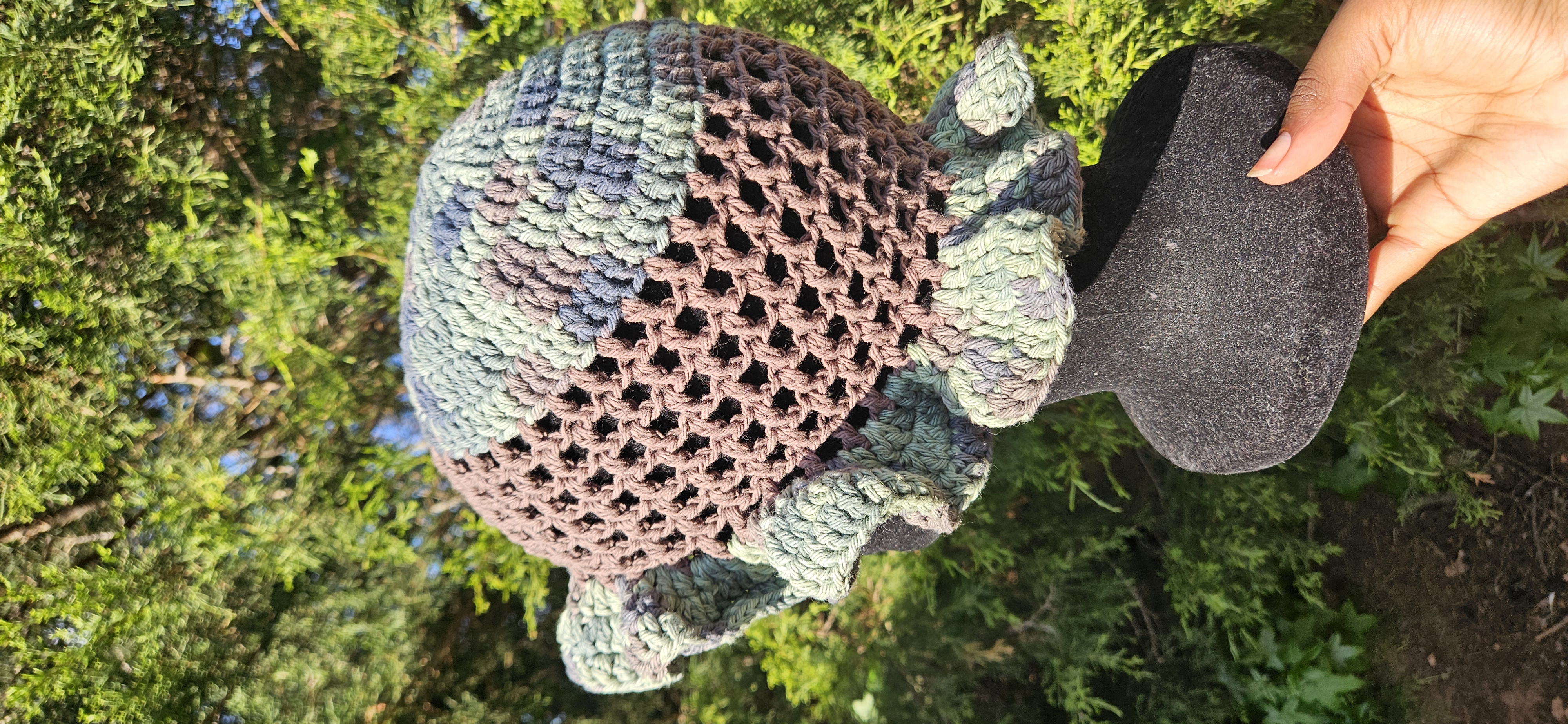 Wavy Ruffle Bucket Hat - Camo Multicolor 1