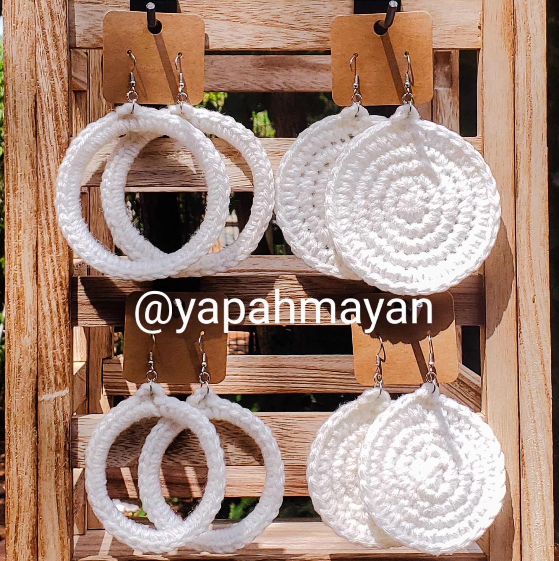 Crocheted Hoop Earrings | Crocheted Lightweight, Plain and Simple. Special orders available!!