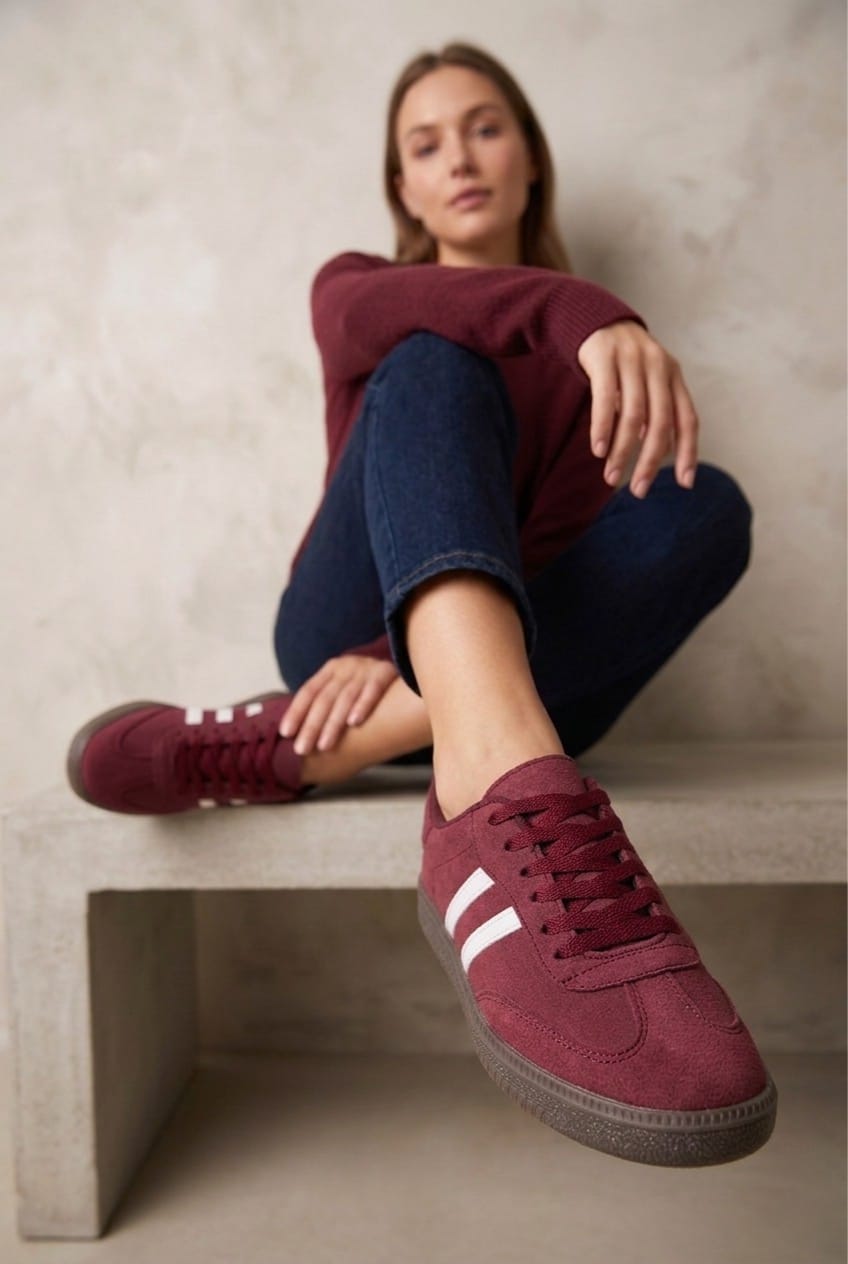 Kadın Çizgili Sneaker