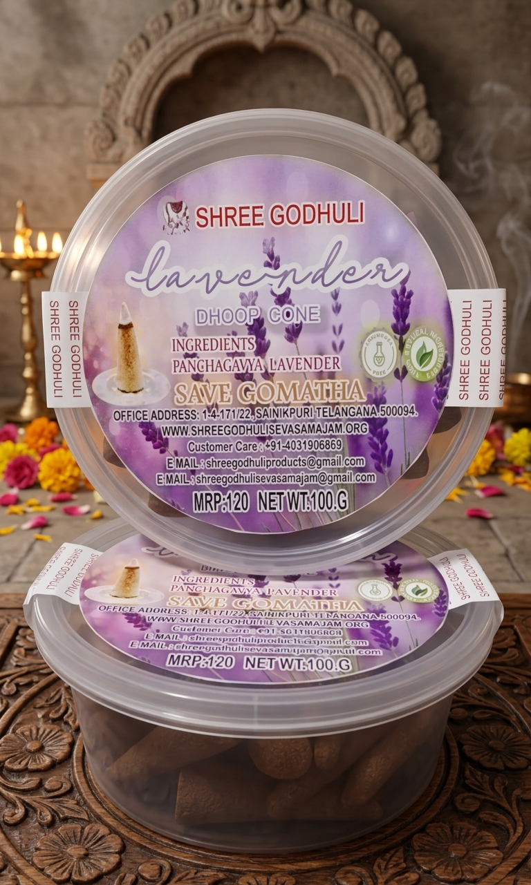 Lavender Dhoop Cone 100.G