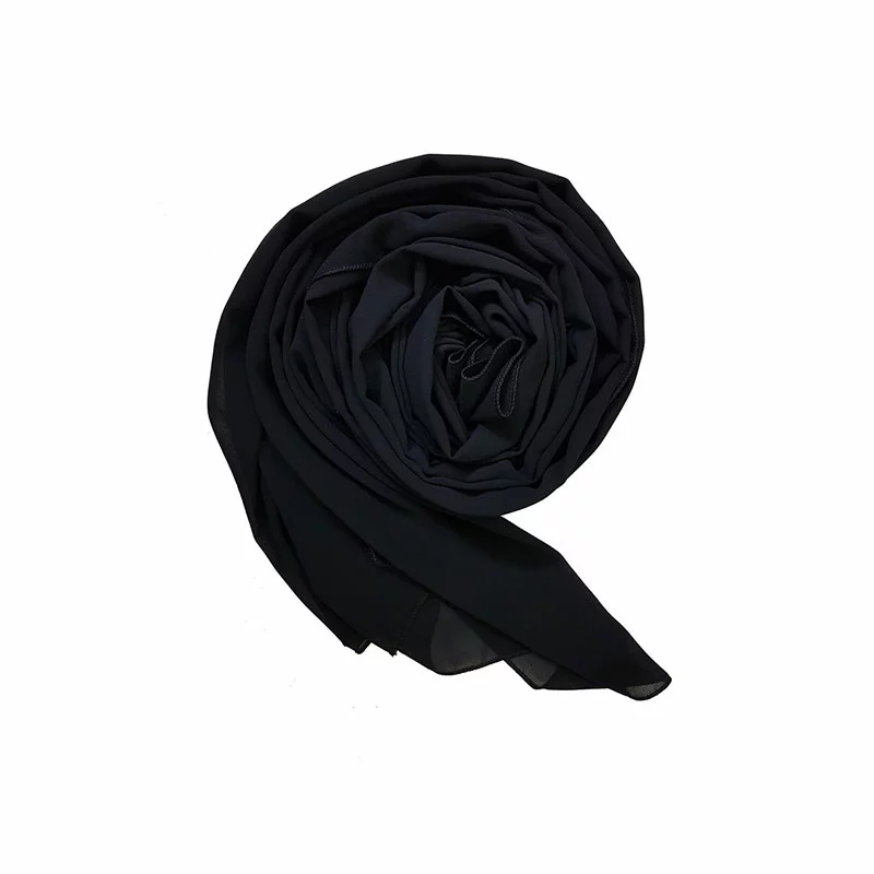 Dubai Cherry Black Hijab – Premium Soft Wrap 