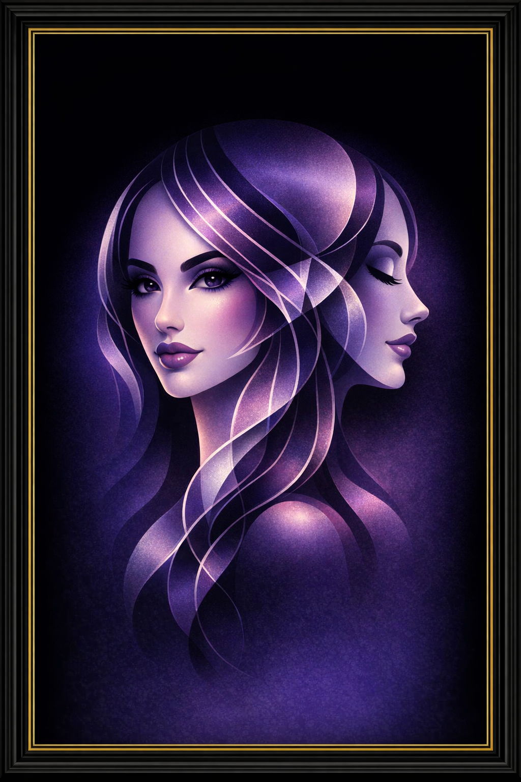 Velvet Shadow — mystery and twilight allure in plum and silver gradients