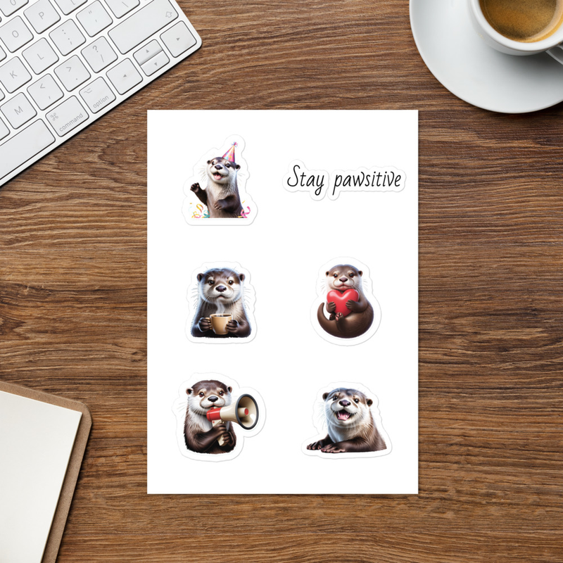 Cute Otter Sticker Sheet