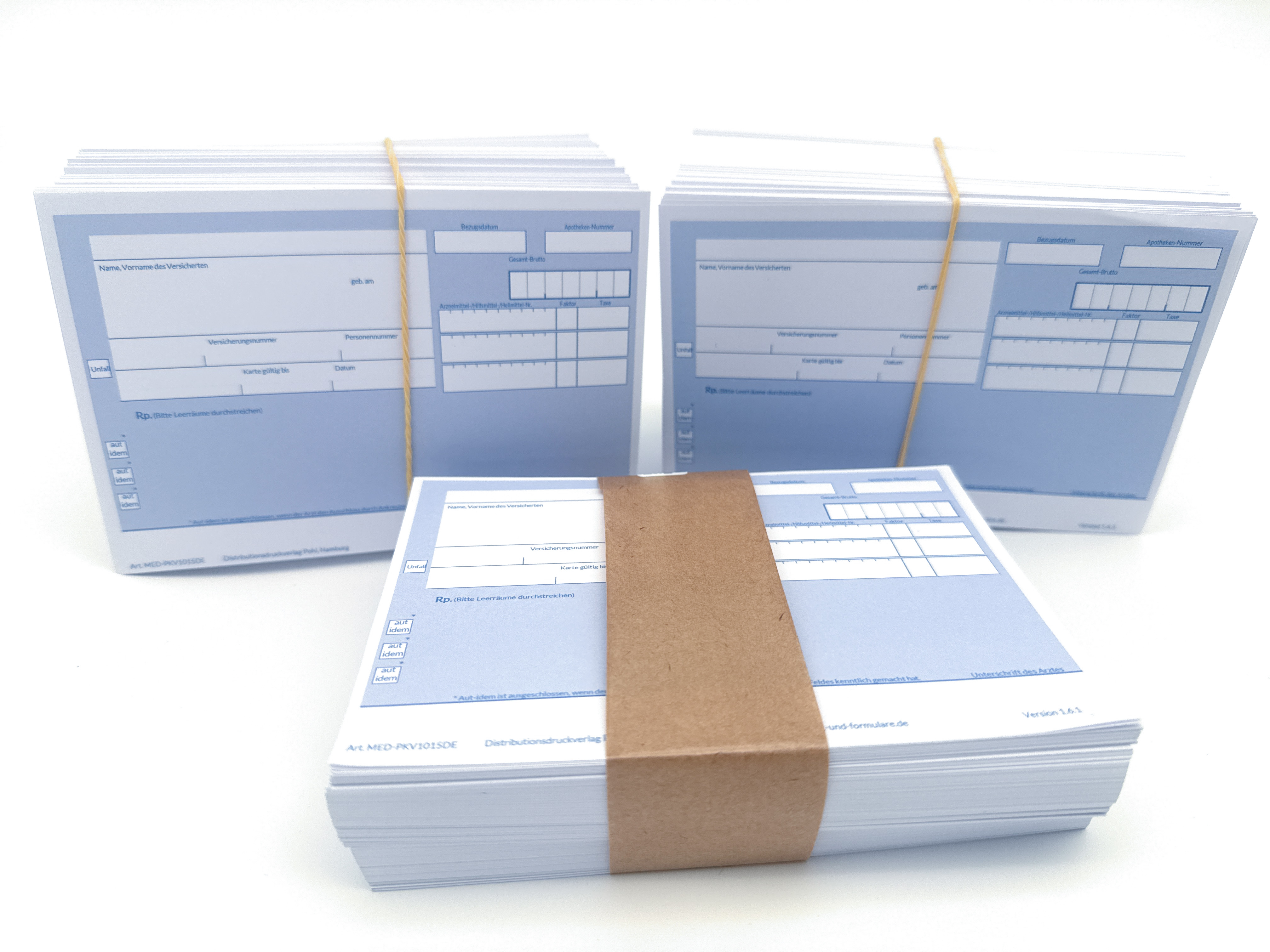 500 Stück Privatrezepte Blau DIN A6 – PKV Rezeptformular für Ärzte, Heilpraktiker & Praxen