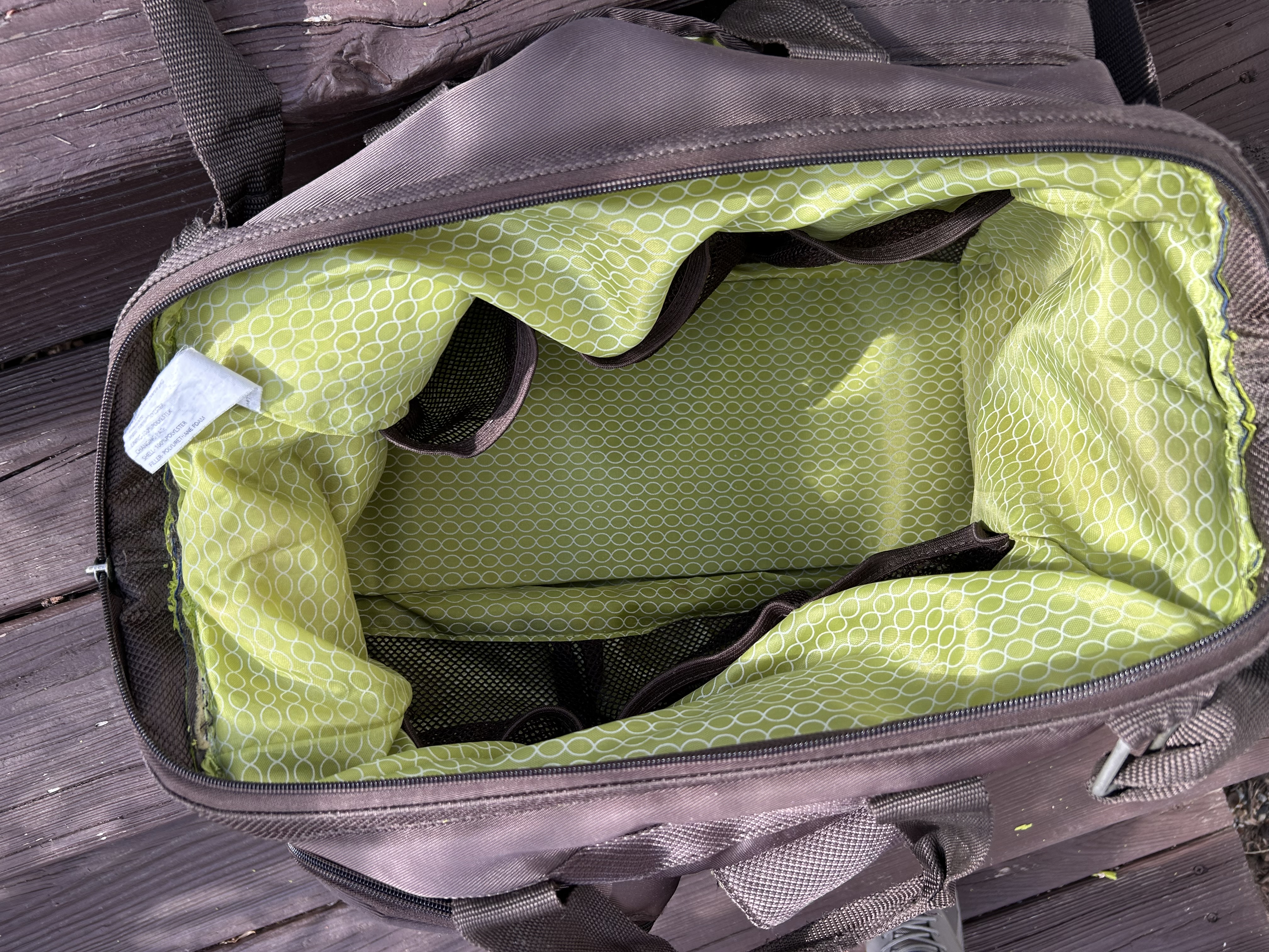 Brown Multi-Pocket Diaper Bag 