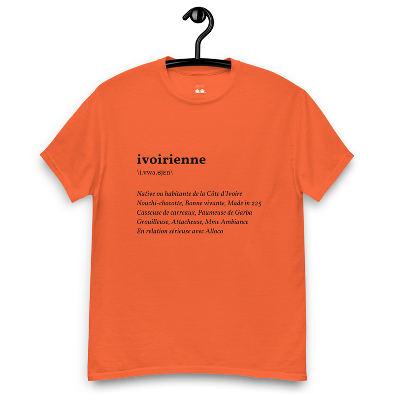 T-Shirt Ivoirienne Orange, Vert , Noir copie copie