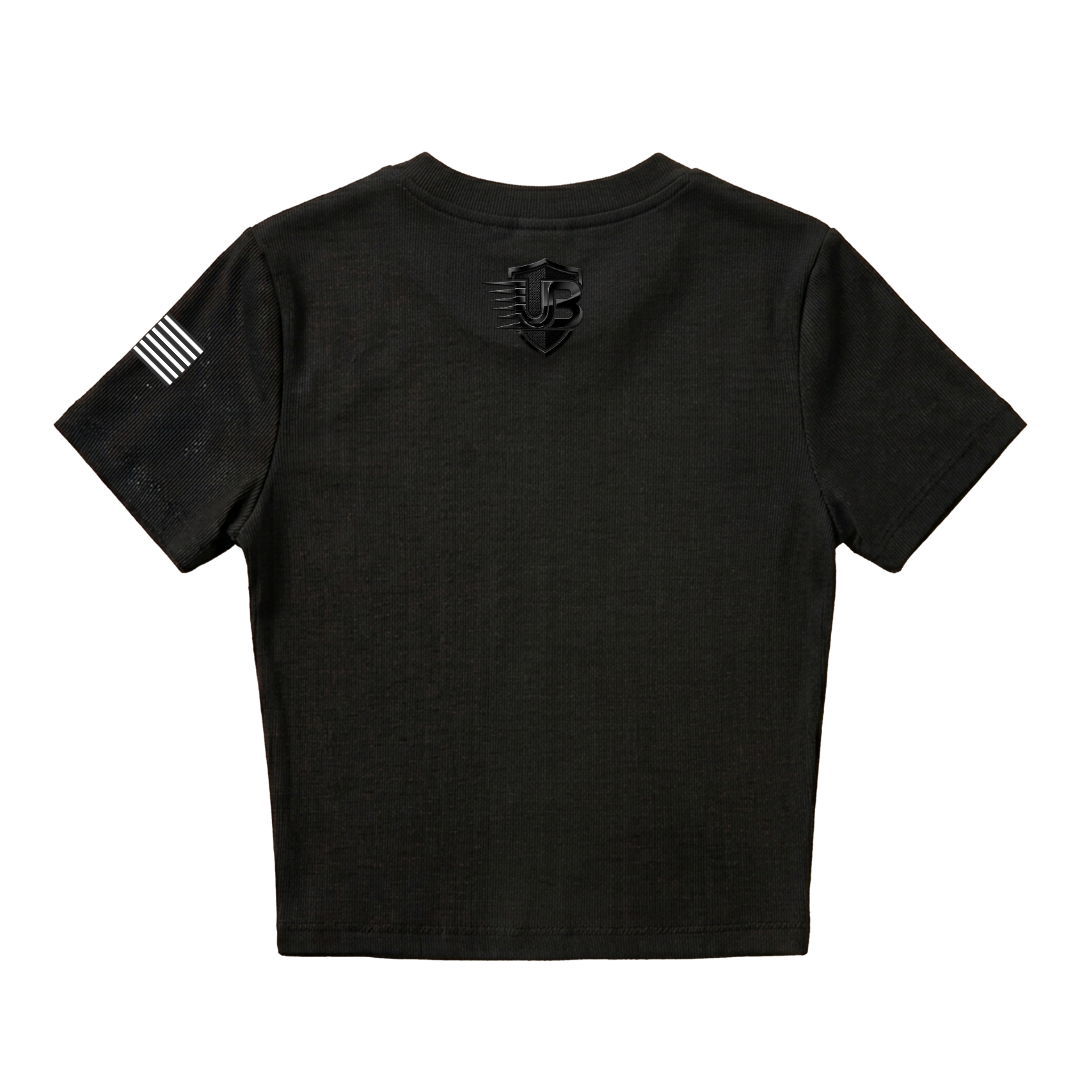 Ultimate Body Blueprint Women’s Black Logo Baby Doll Tee – Black