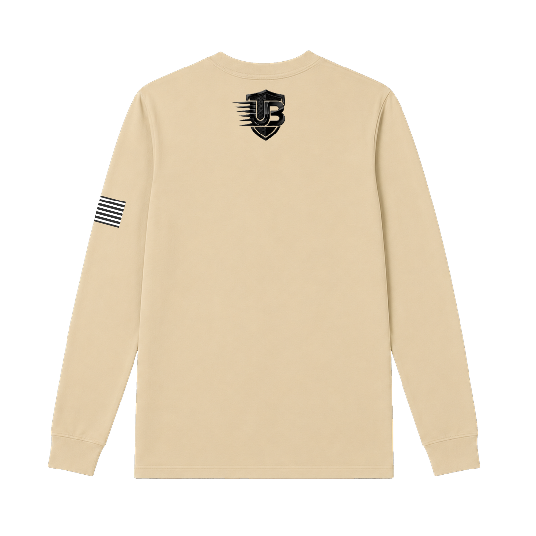 Ultimate Body Blueprint Black Logo Long Sleeve Tee – Creamy Mustard