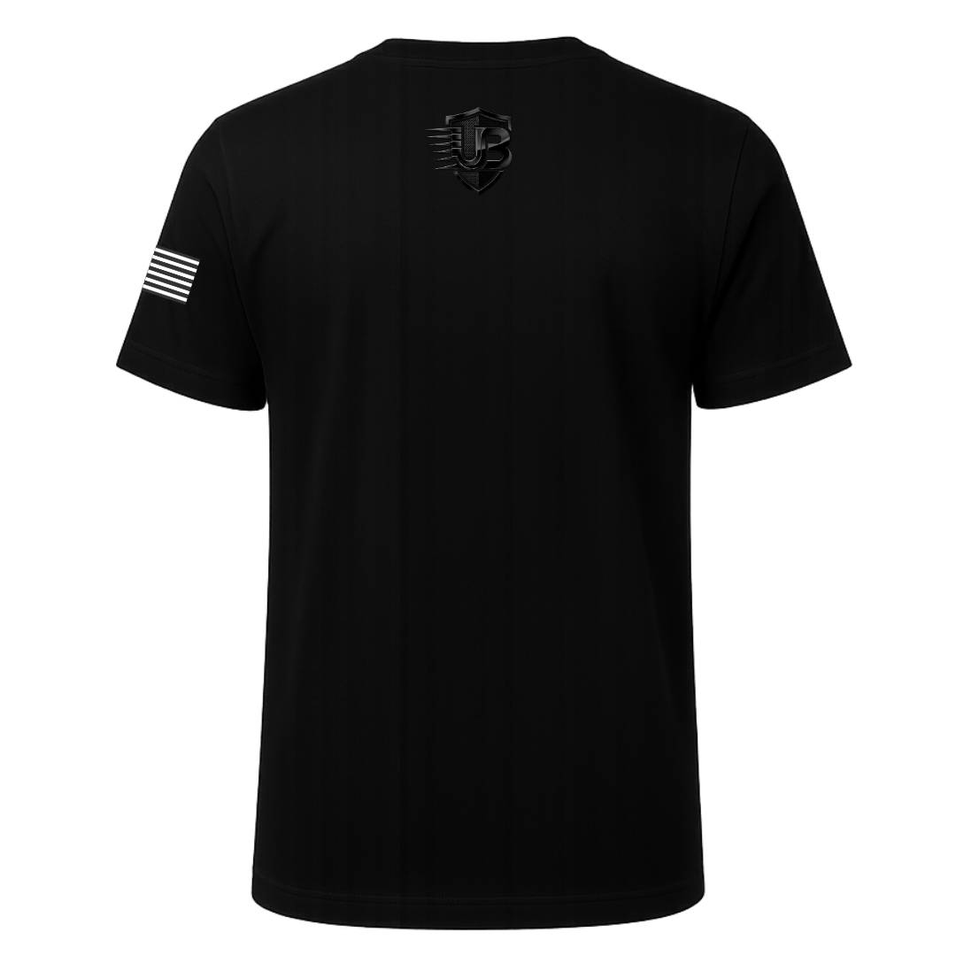 Ultimate Body Blueprint Black Logo Round Neck Tee – Black
