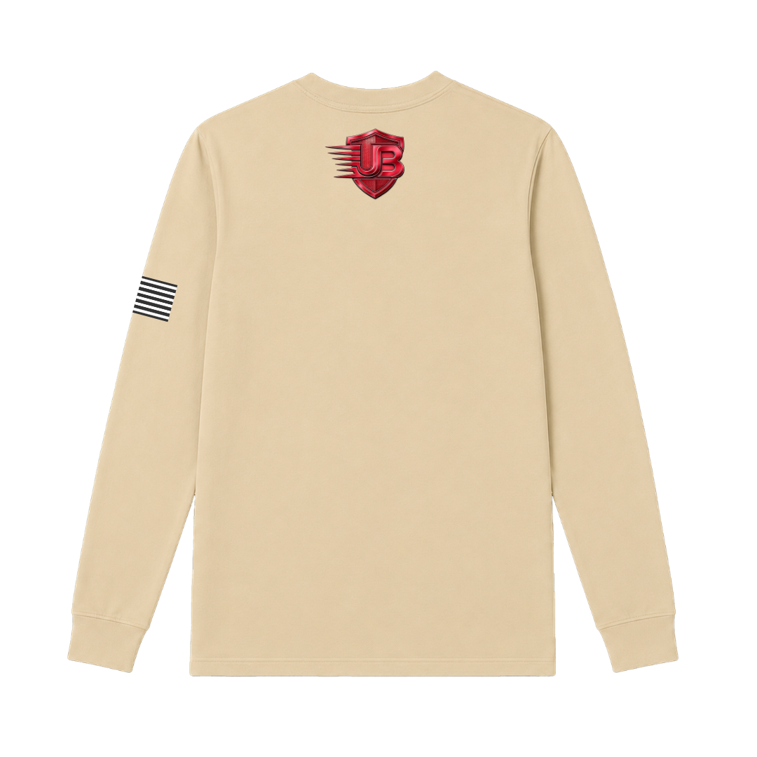 Ultimate Body Blueprint Red Logo Long Sleeve Tee – Creamy Mustard