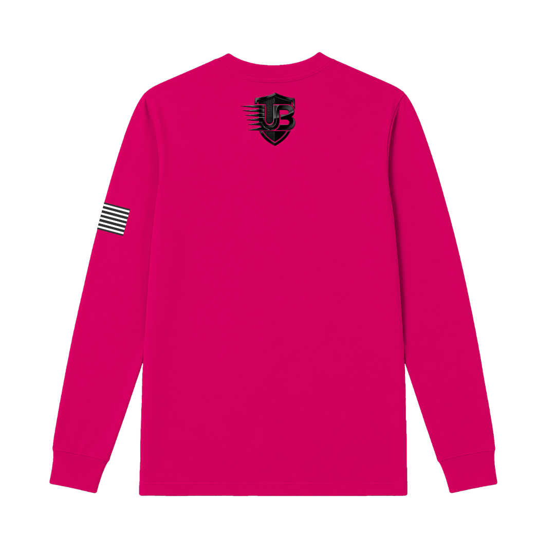 Ultimate Body Blueprint Black Logo Long Sleeve Tee – Shocking Pink