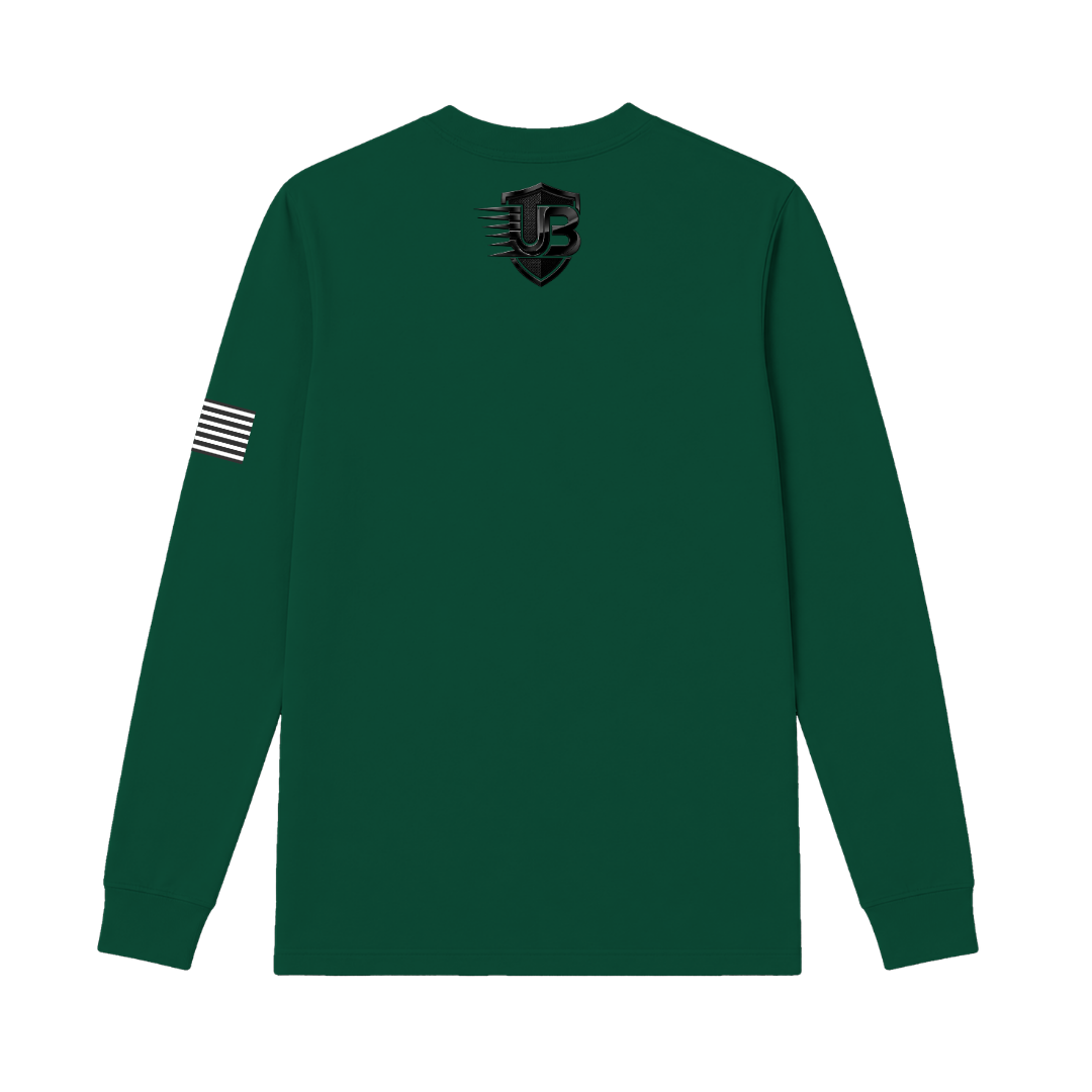 Ultimate Body Blueprint Black Logo Long Sleeve Tee – Dark Green