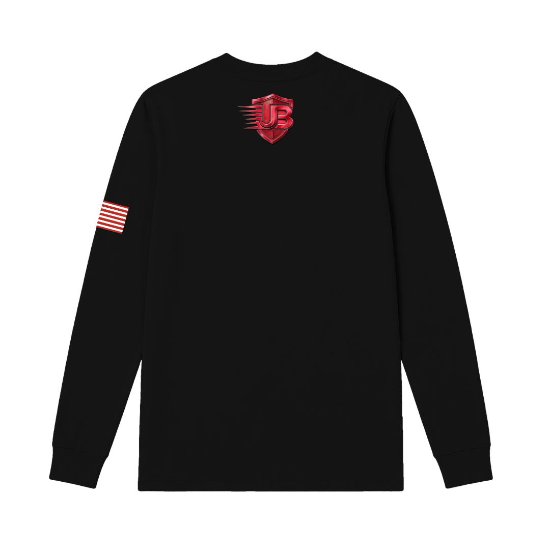 Ultimate Body Blueprint Red Logo Long Sleeve Tee – Black