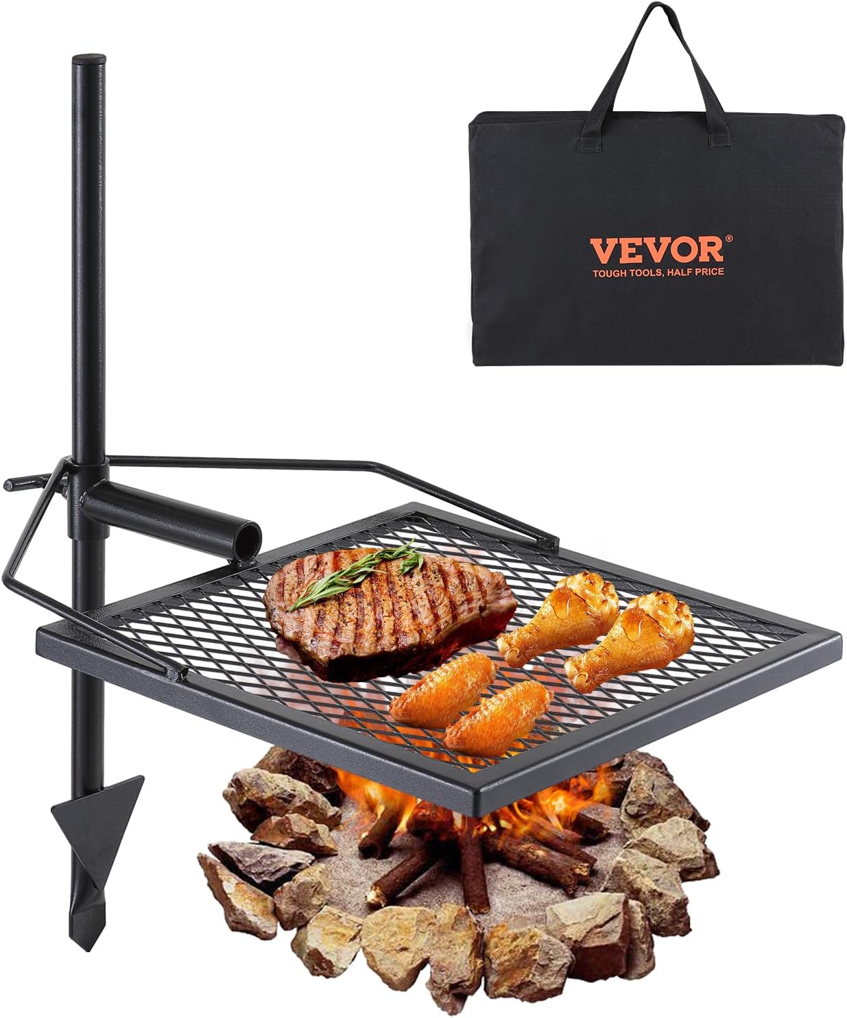 VEVOR Adjustable Campfire Grill Grate