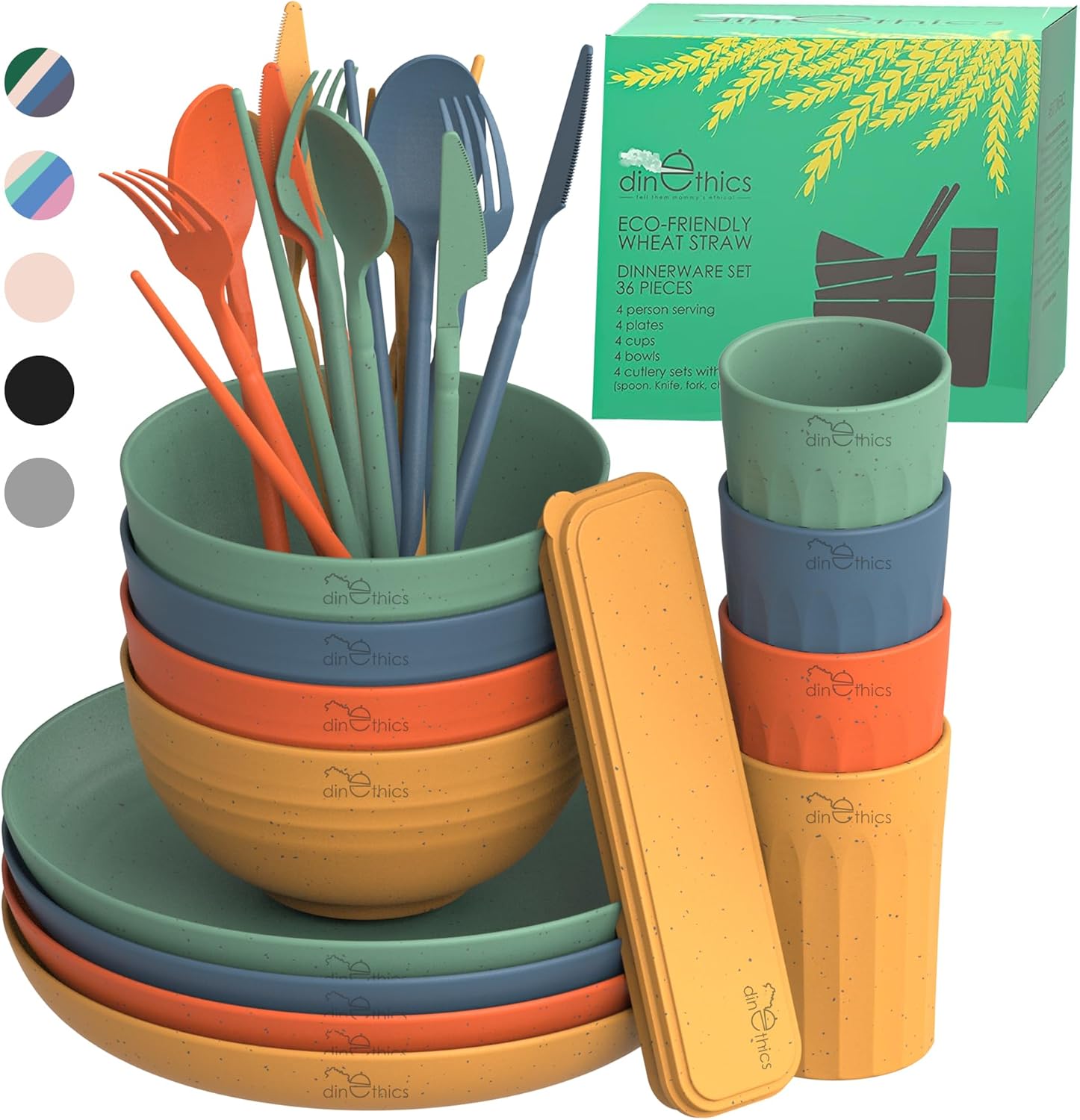 Eco-Friendly Wheat Straw Dinnerware Set