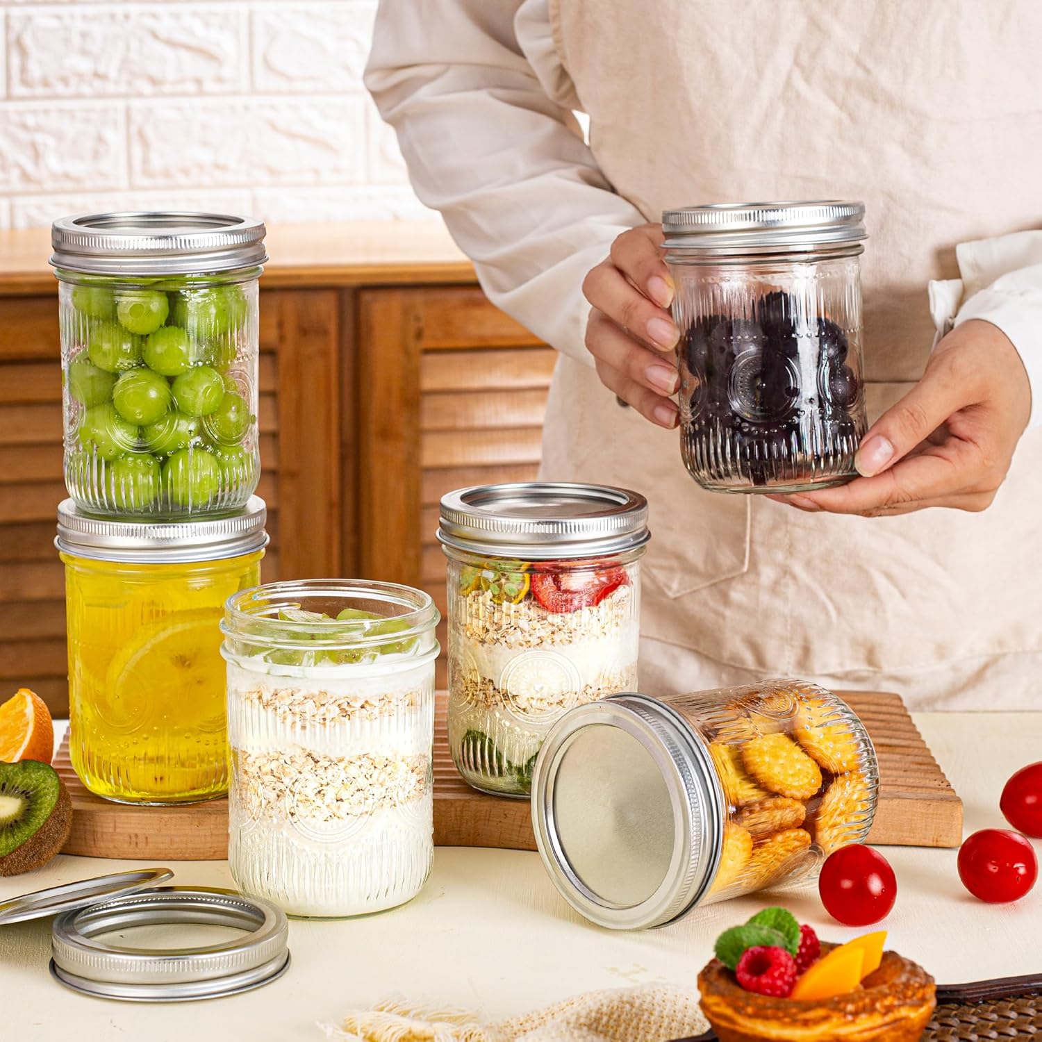 Mason Glass Jar Set (6 Pack)