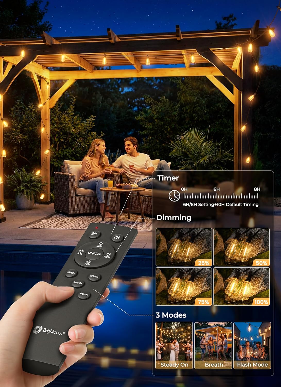 Solar Outdoor String Lights