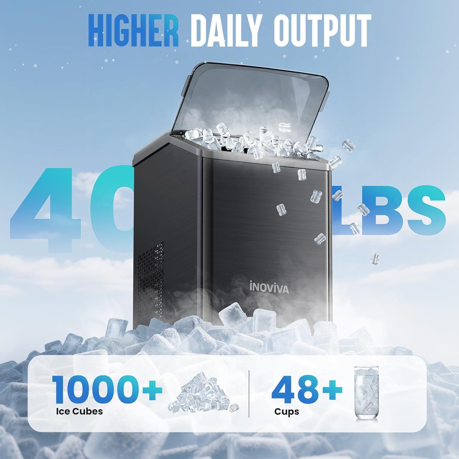 INOVIVA Countertop Ice Maker
