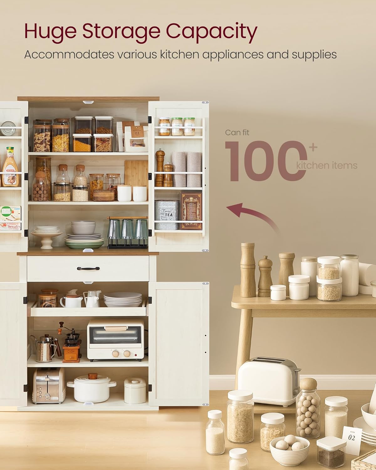 Farmhouse Kitchen Pantry Cabinet