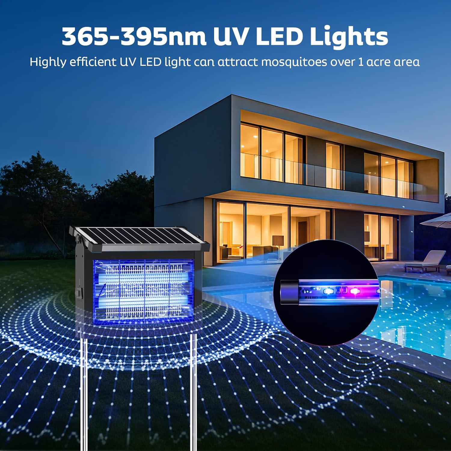 Solar Powered Outdoor Bug Zapper