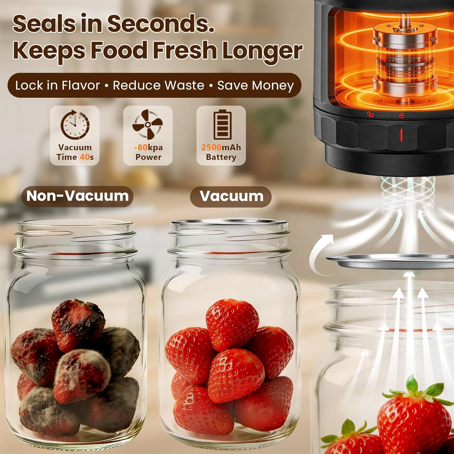 Electric Mason Jar Vacuum Sealer