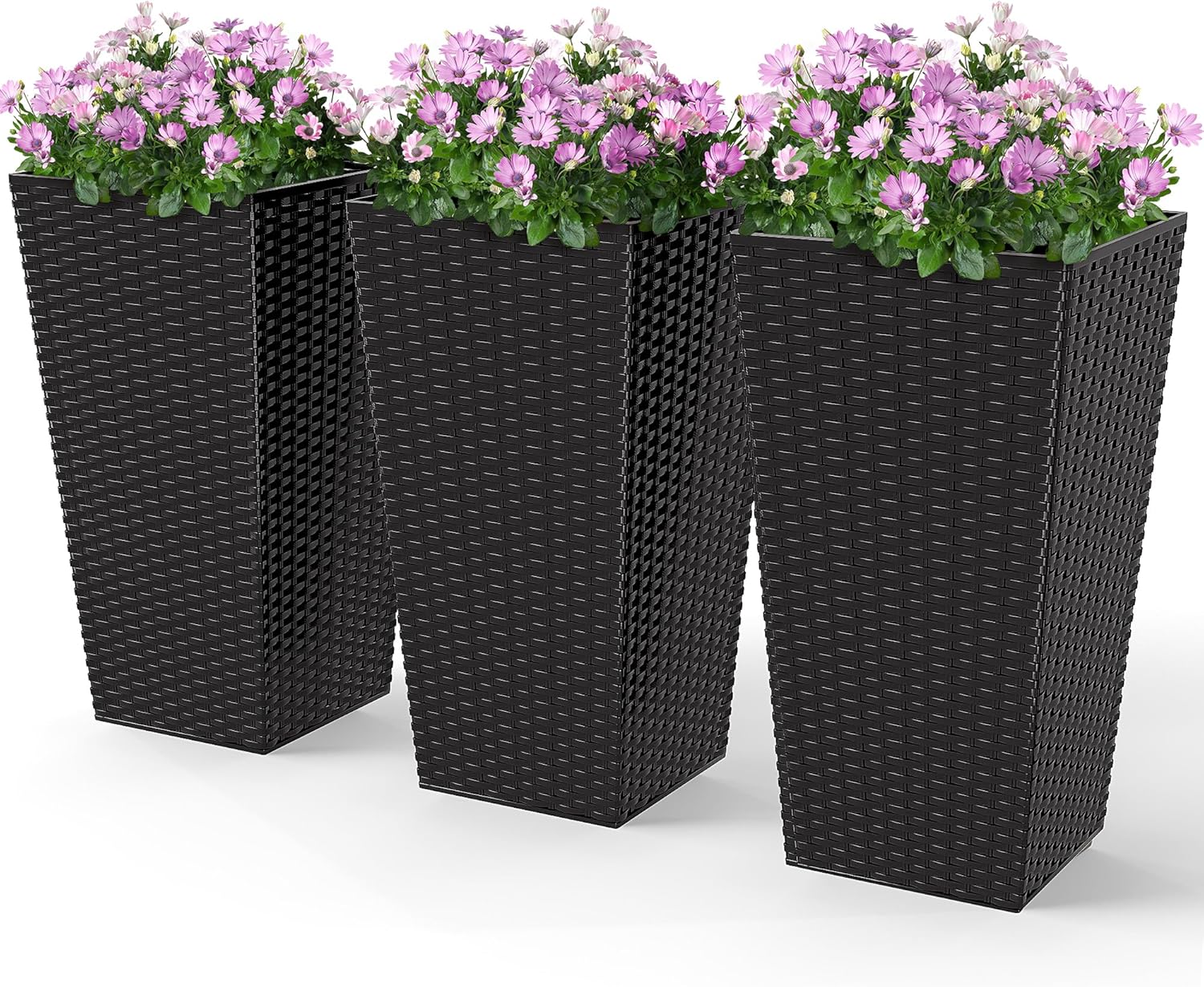 Tall Wicker Planter Set (3-Pack)