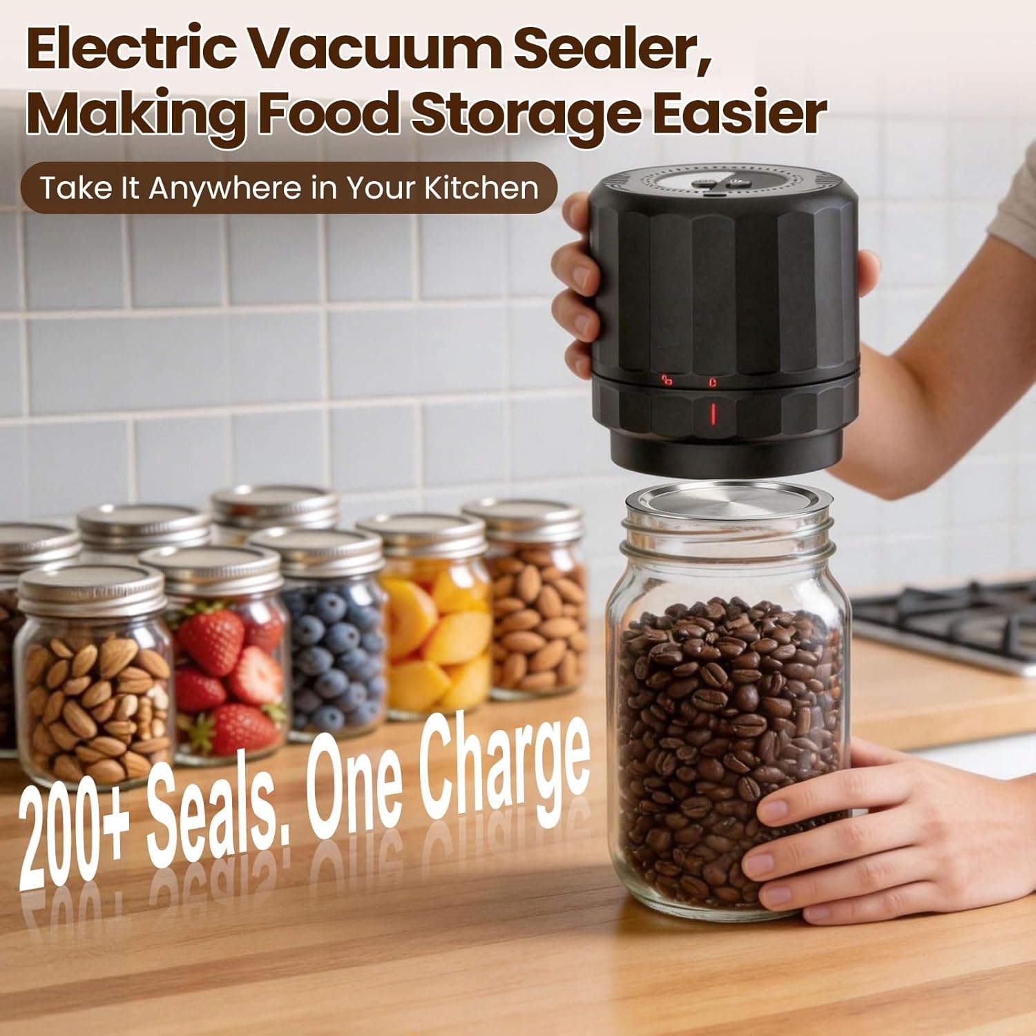 Electric Mason Jar Vacuum Sealer