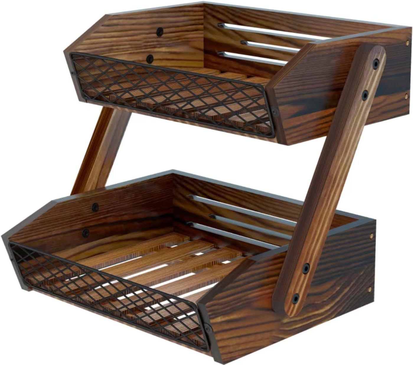 2-Tier Wooden Storage Rack
