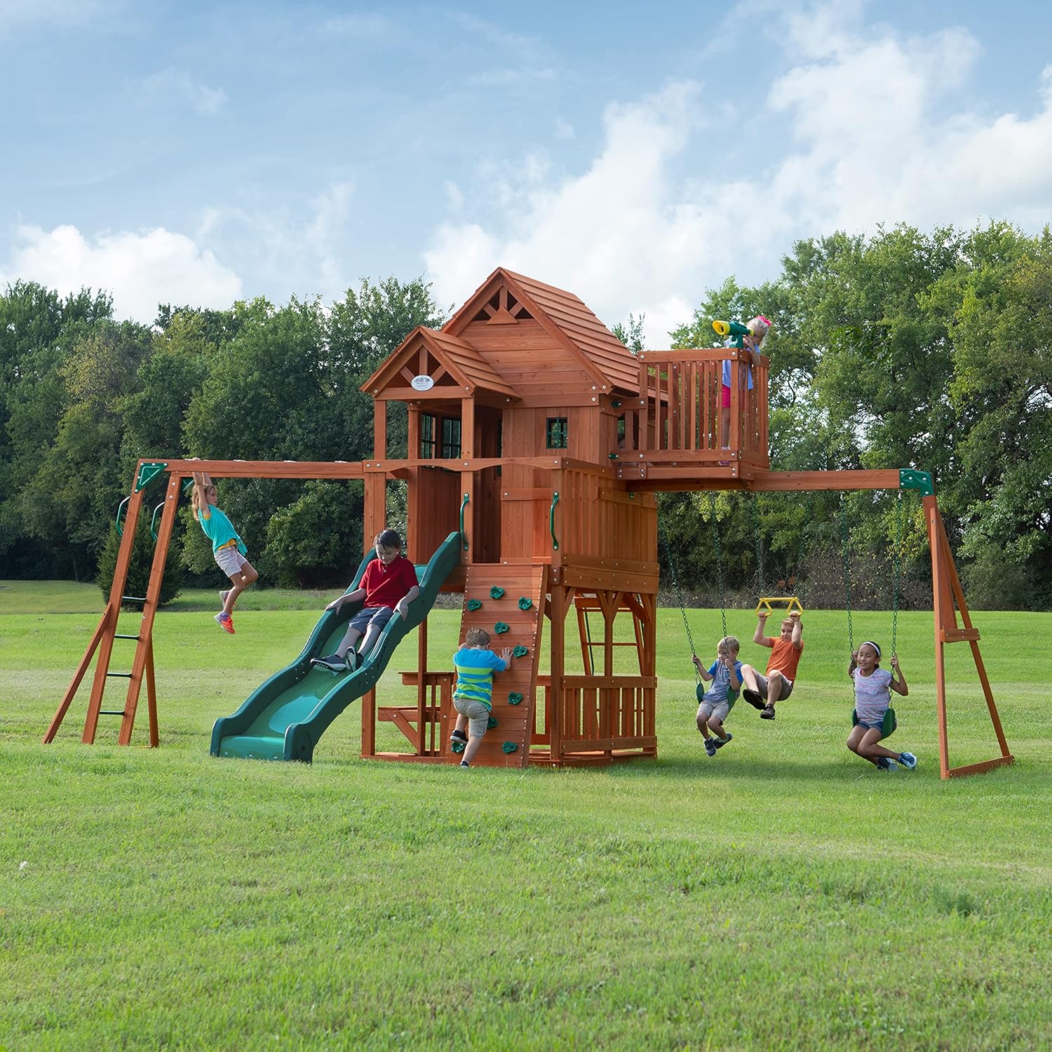 Deluxe Cedar Outdoor Playset