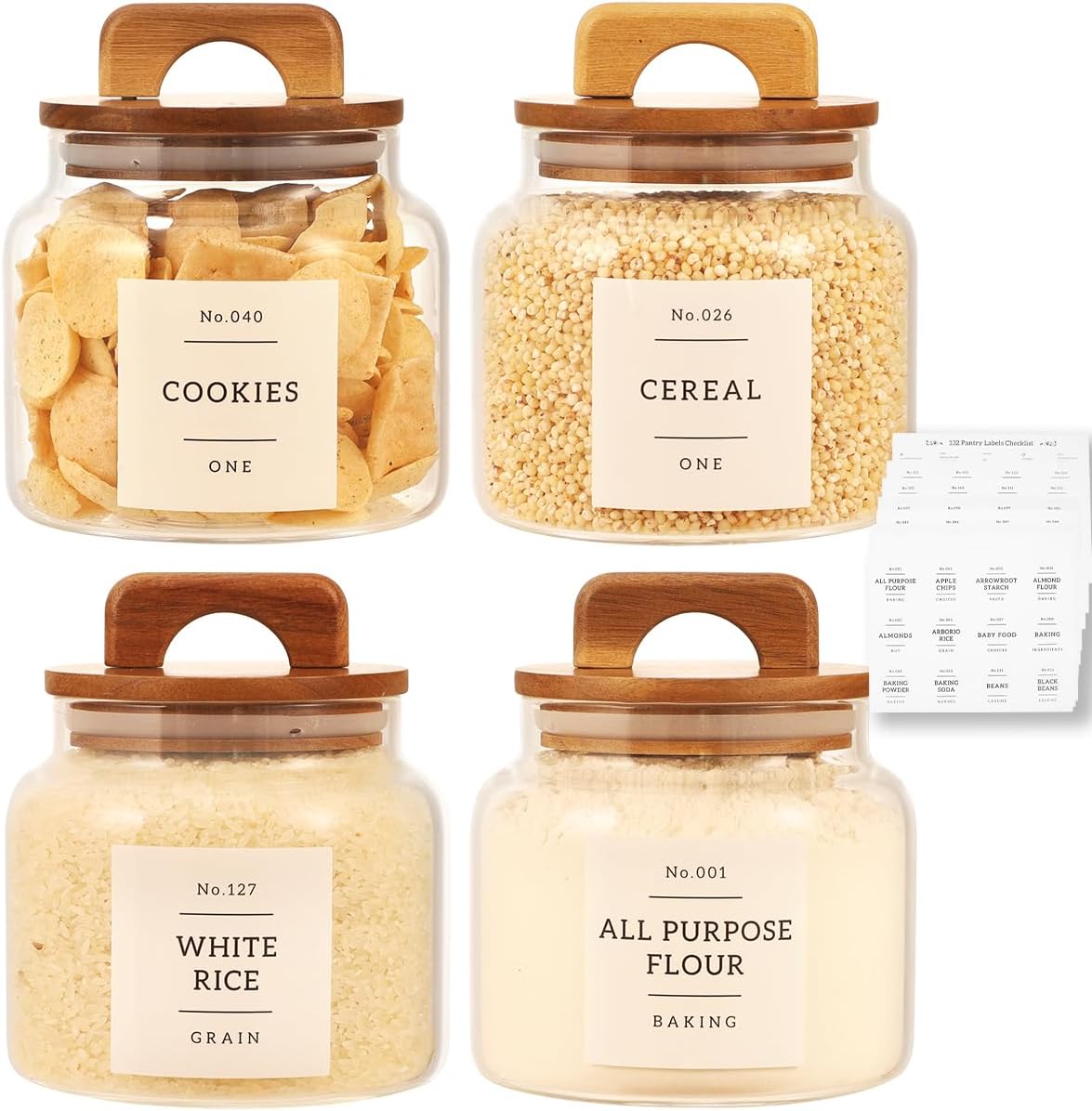 Glass Kitchen Storage Jar Set