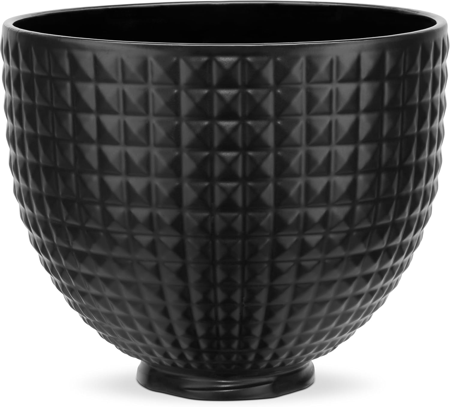 Matte Black Textured Ceramic Bowl