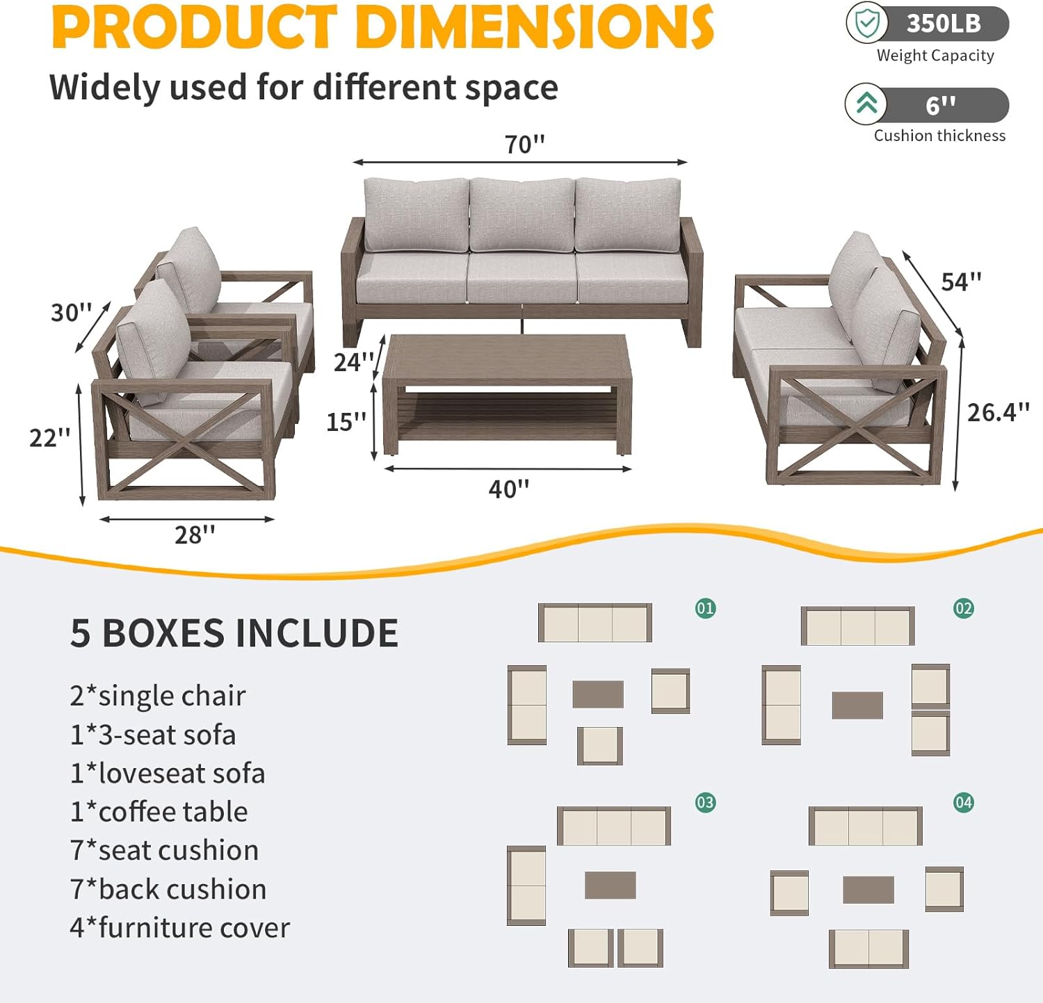 Outdoor Patio Furniture Set