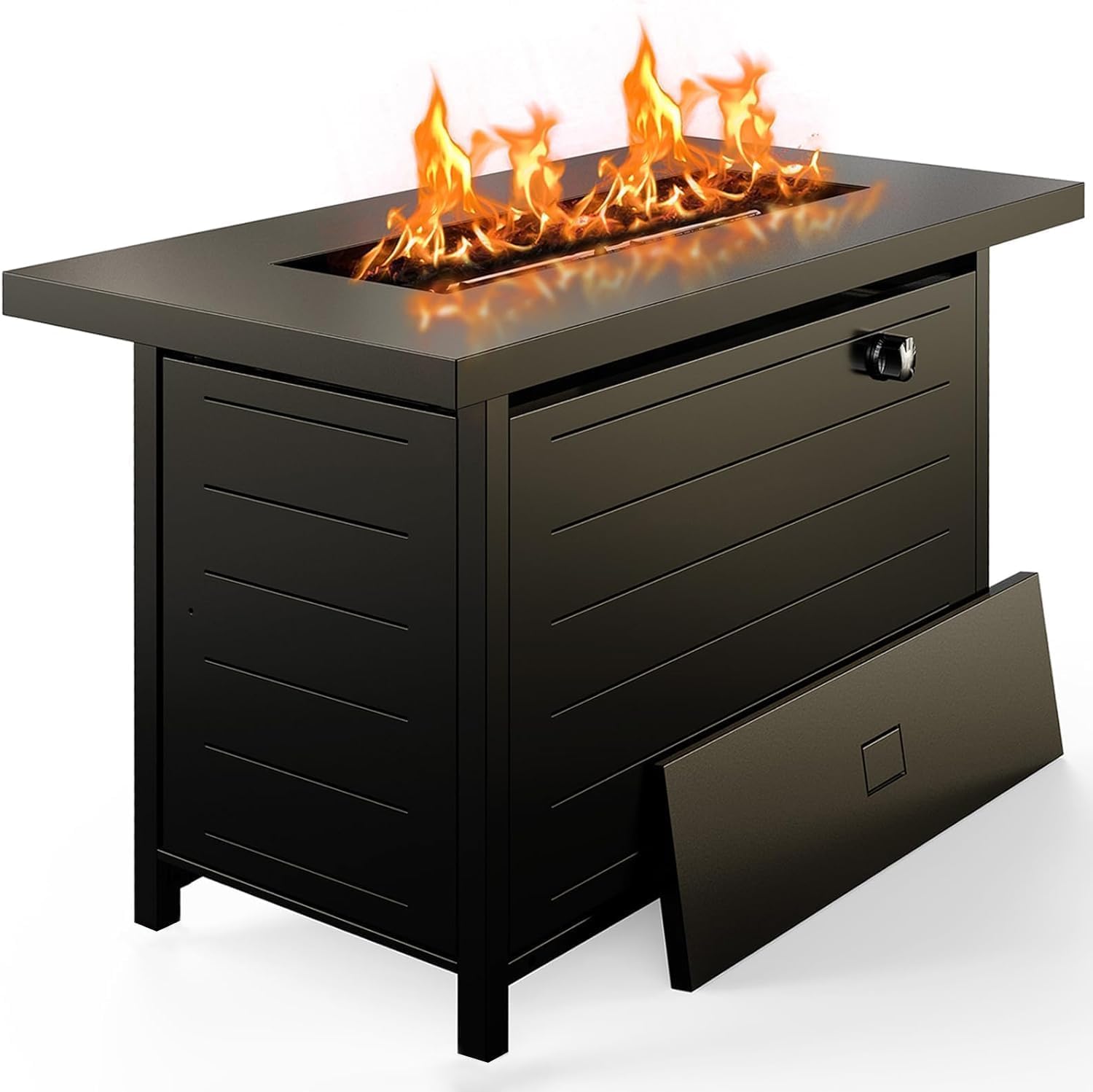 Rectangular Outdoor Gas Fire Pit Table