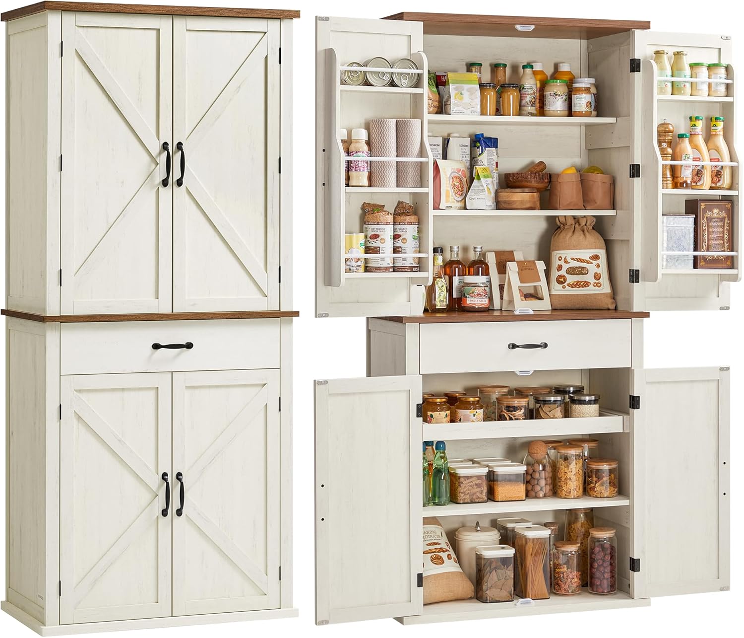 Farmhouse Kitchen Pantry Cabinet