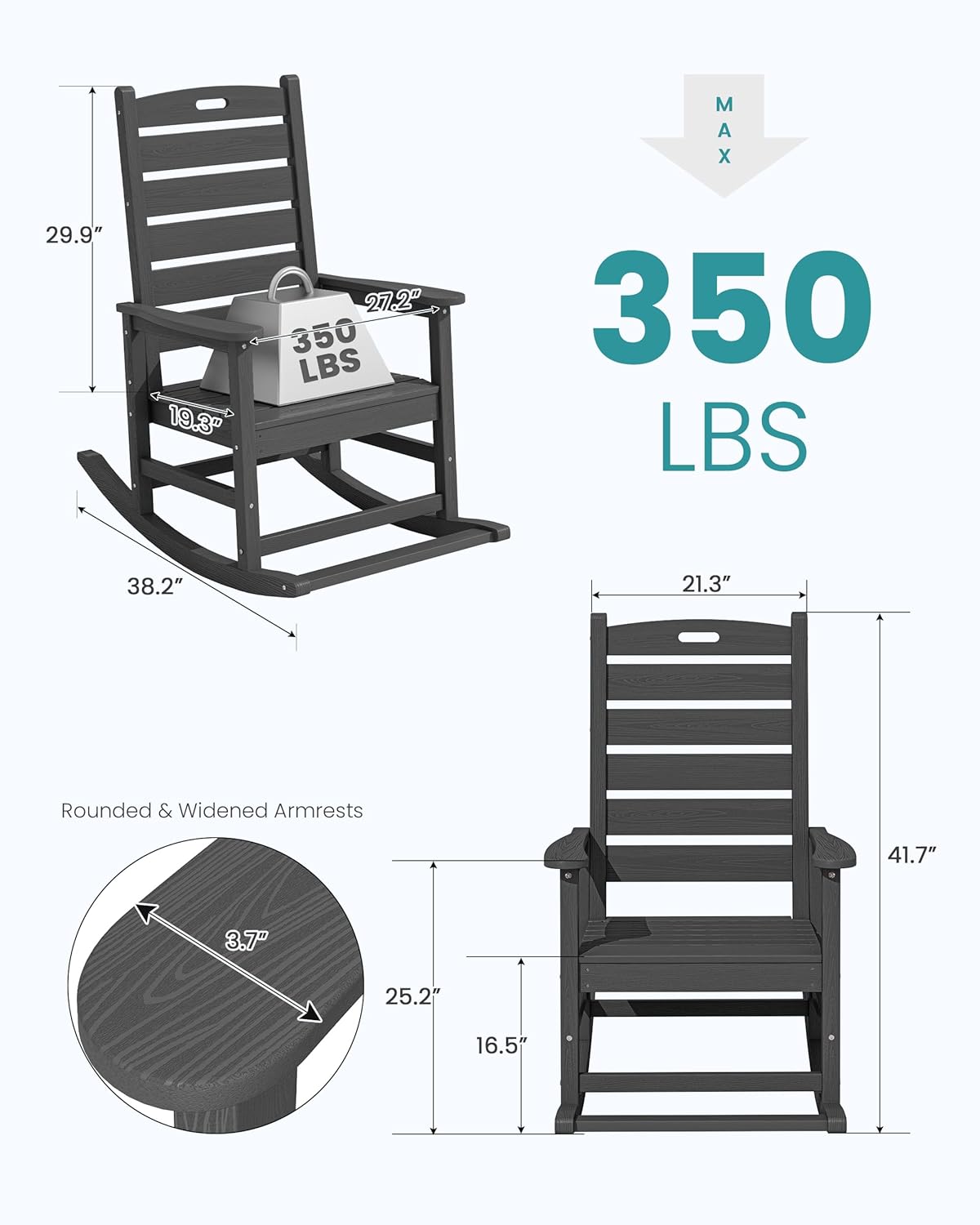Outdoor Rocking Chair Set
