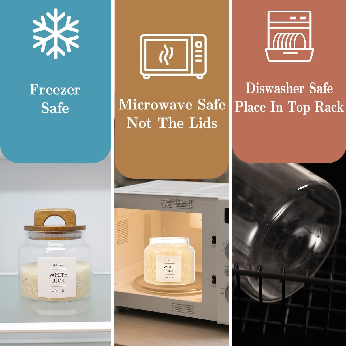 Glass Kitchen Storage Jar Set