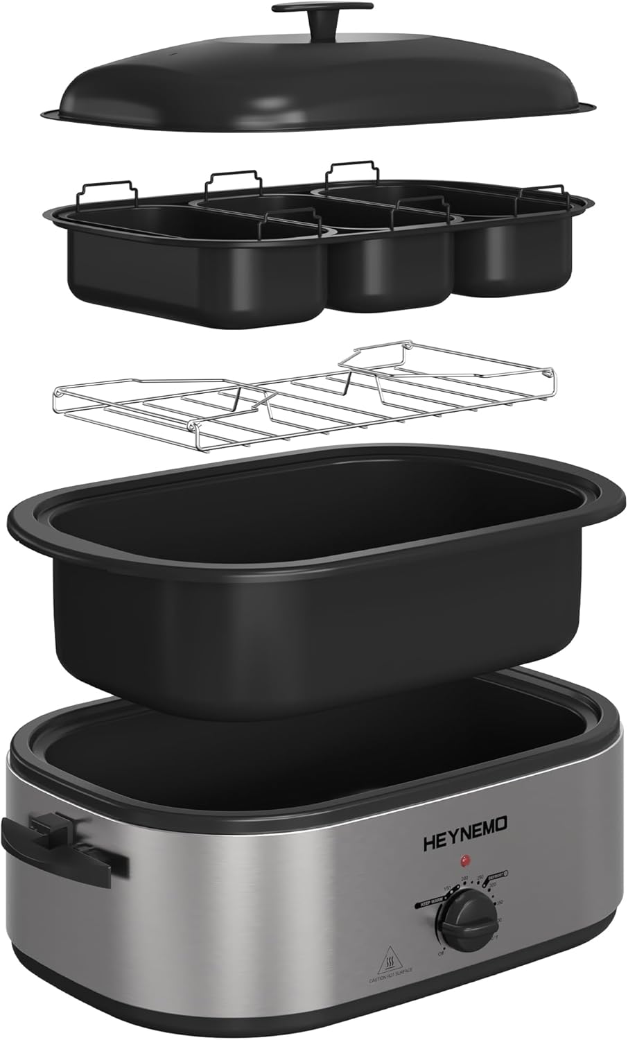Roaster Oven, 24 Qt, 3 Compartments