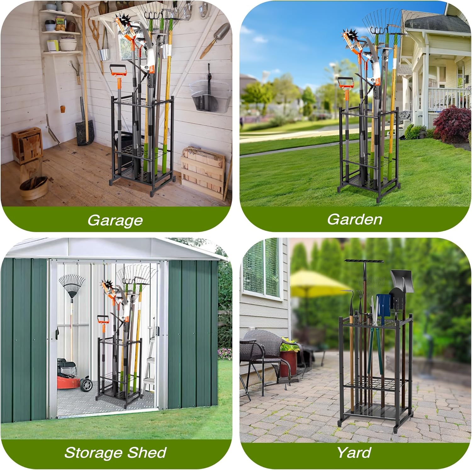 Garden Tool Organizer Rack