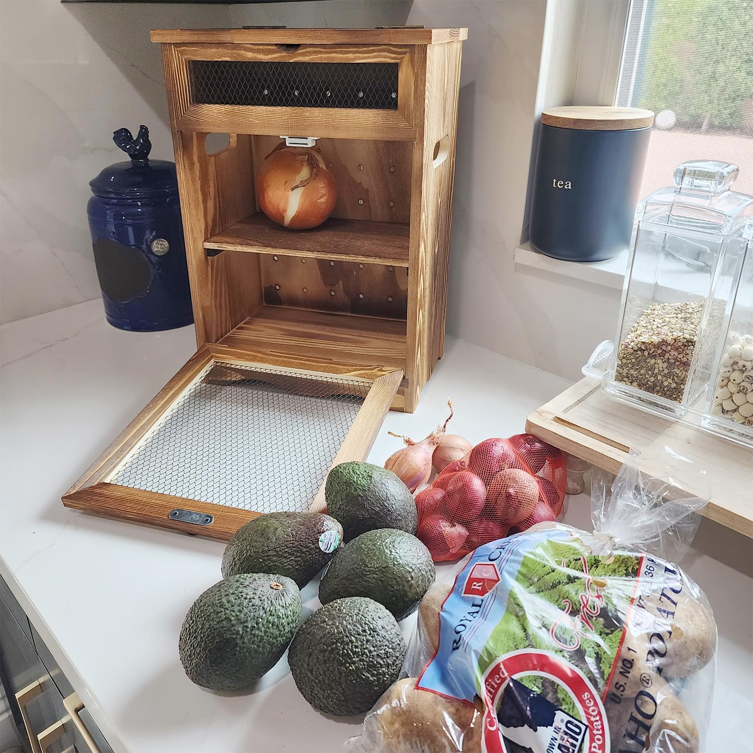 Wooden Vegetable Storage Bin