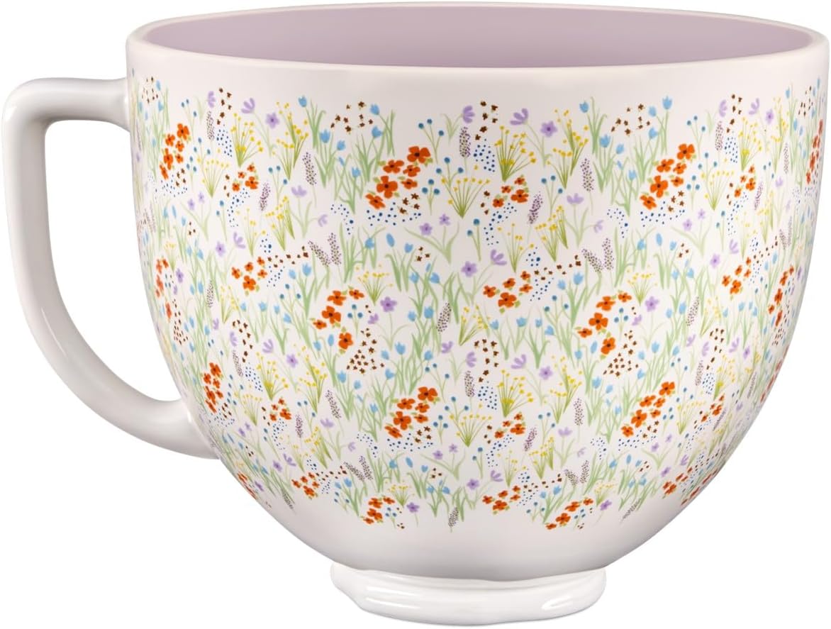 KitchenAid 5 Quart Ceramic Bowl,  Floral Bowl