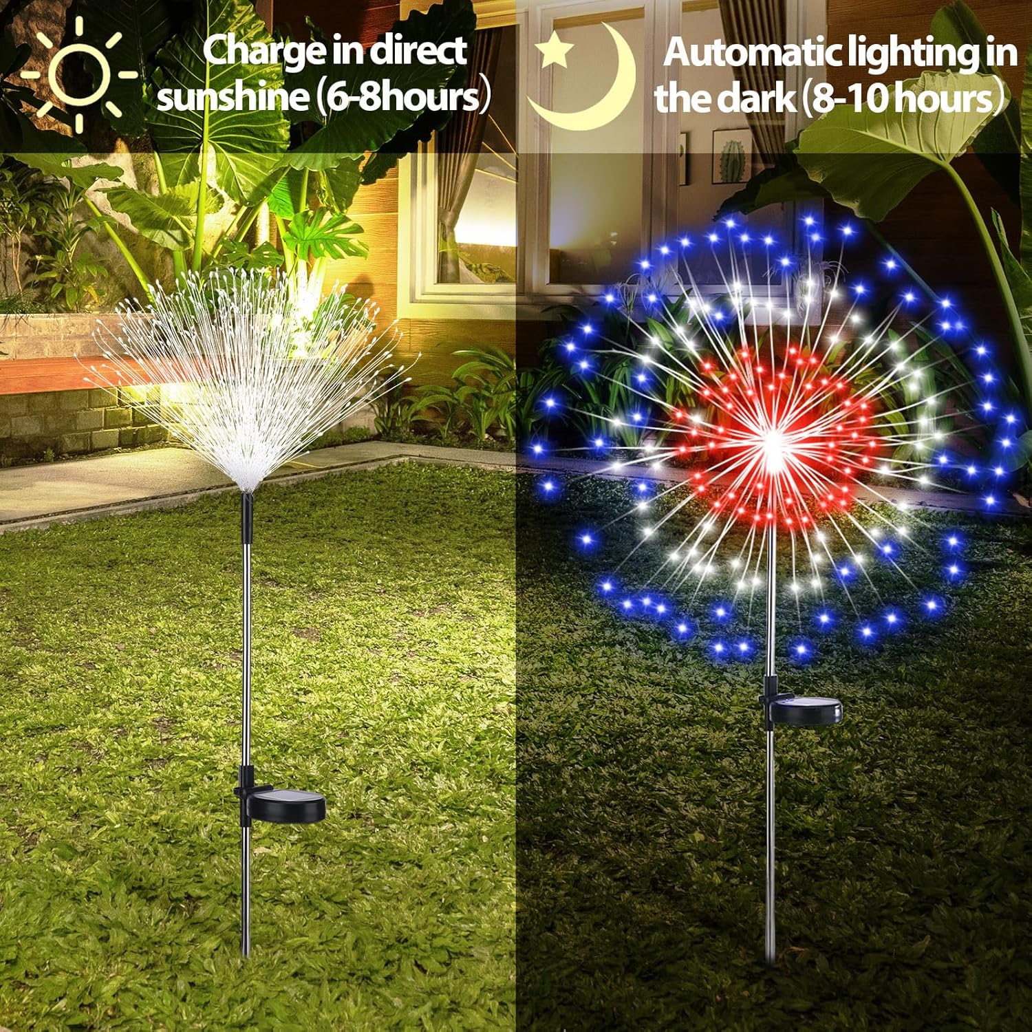 LED Firework Solar Garden Lights