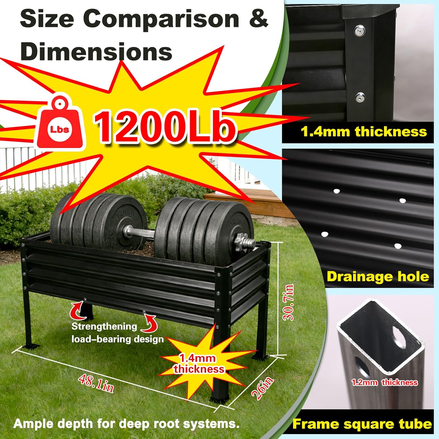 Raised Garden Bed Planter Box