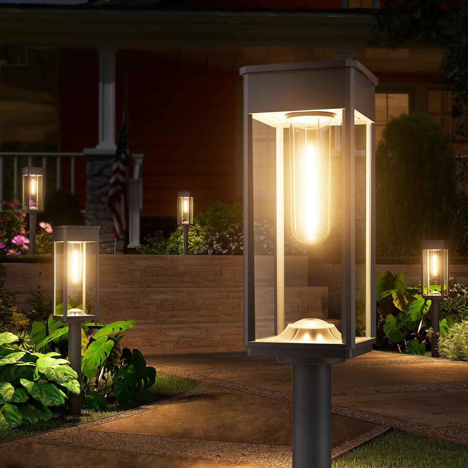 Modern Outdoor LED Pathway Light Set 