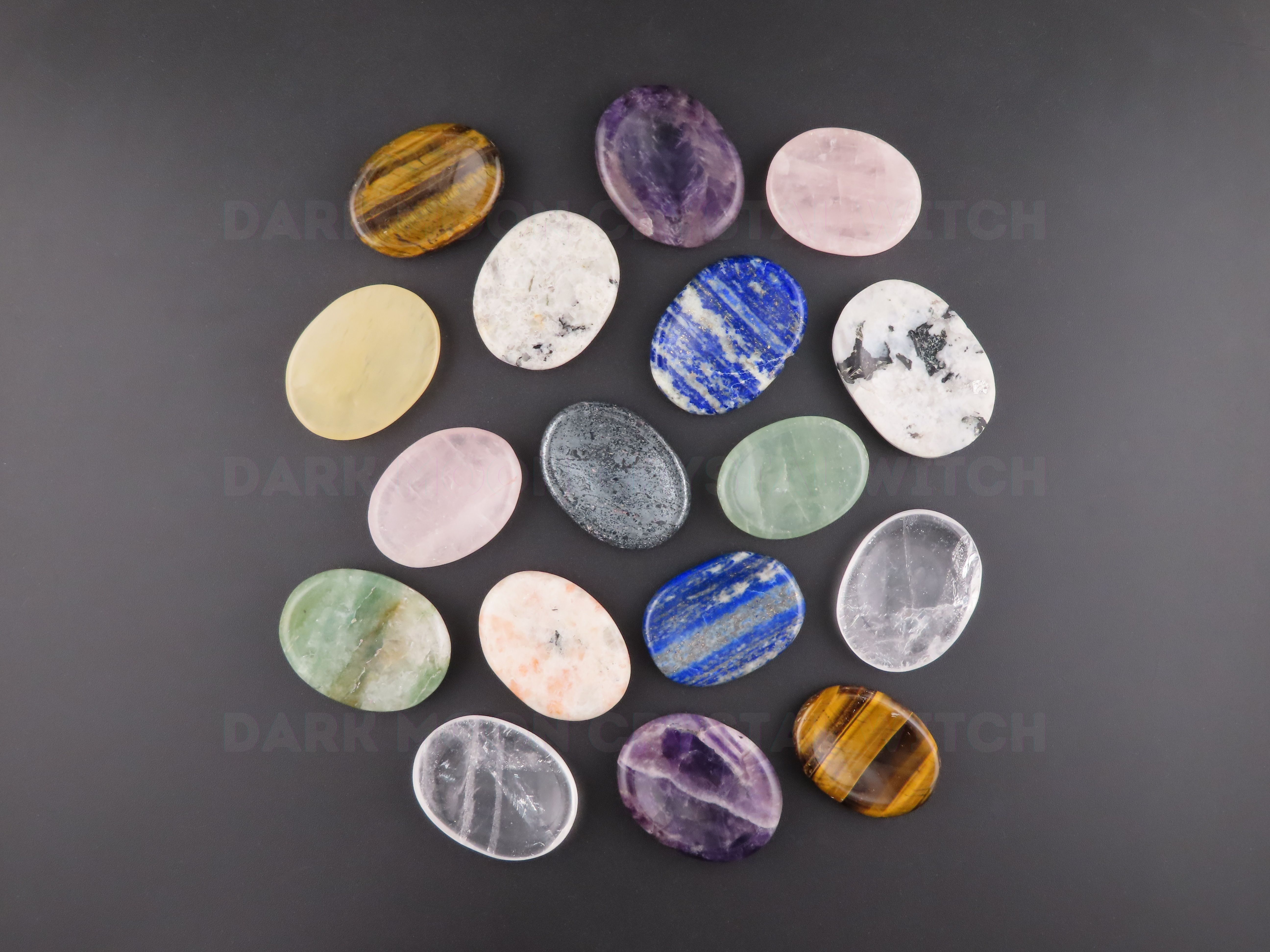 Assorted Worry Stones (Amethyst, Lapis Lazuli, Quartz, & More)