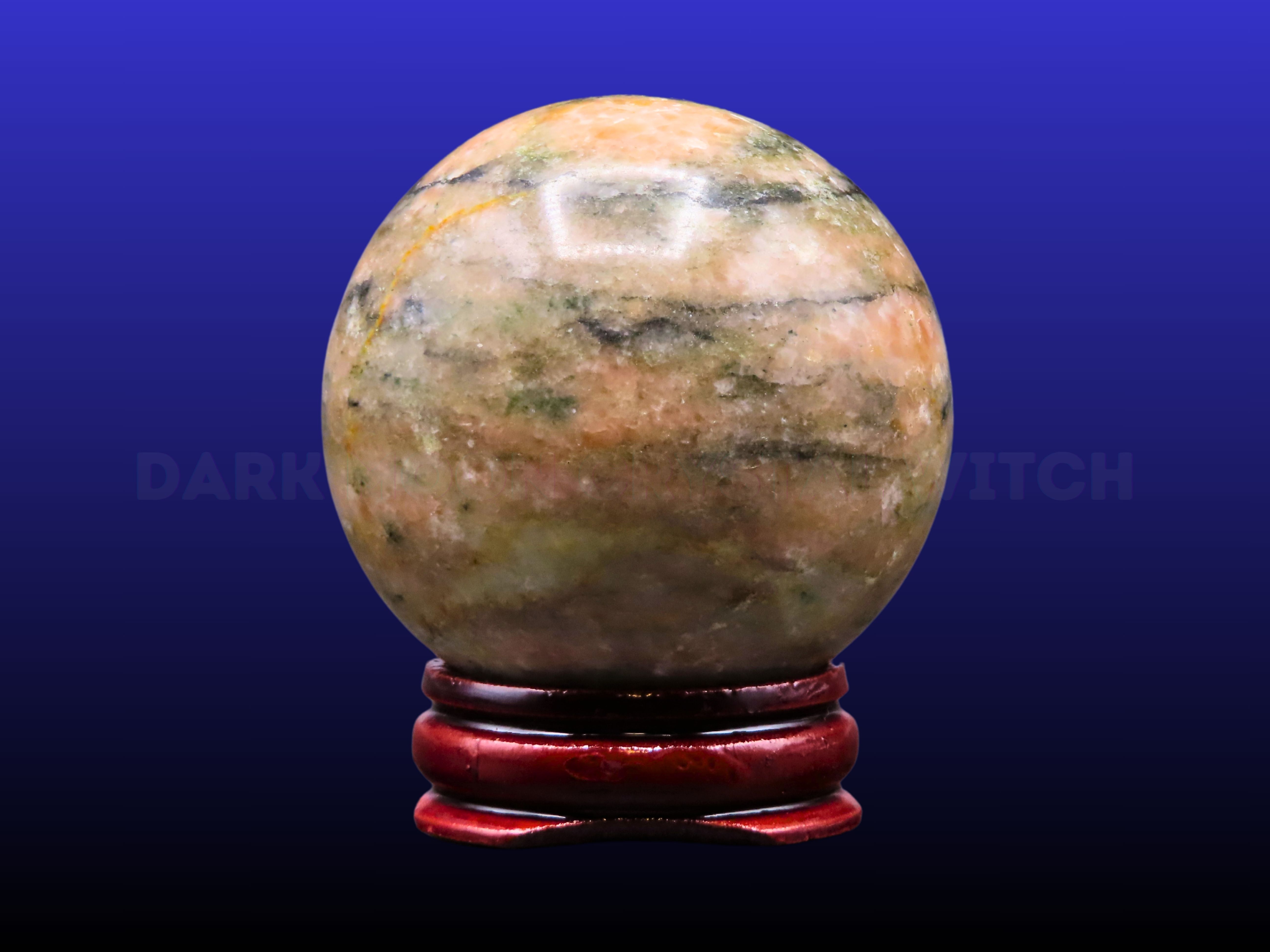 Assorted Crystal Gemstone Spheres (50mm) with Stand