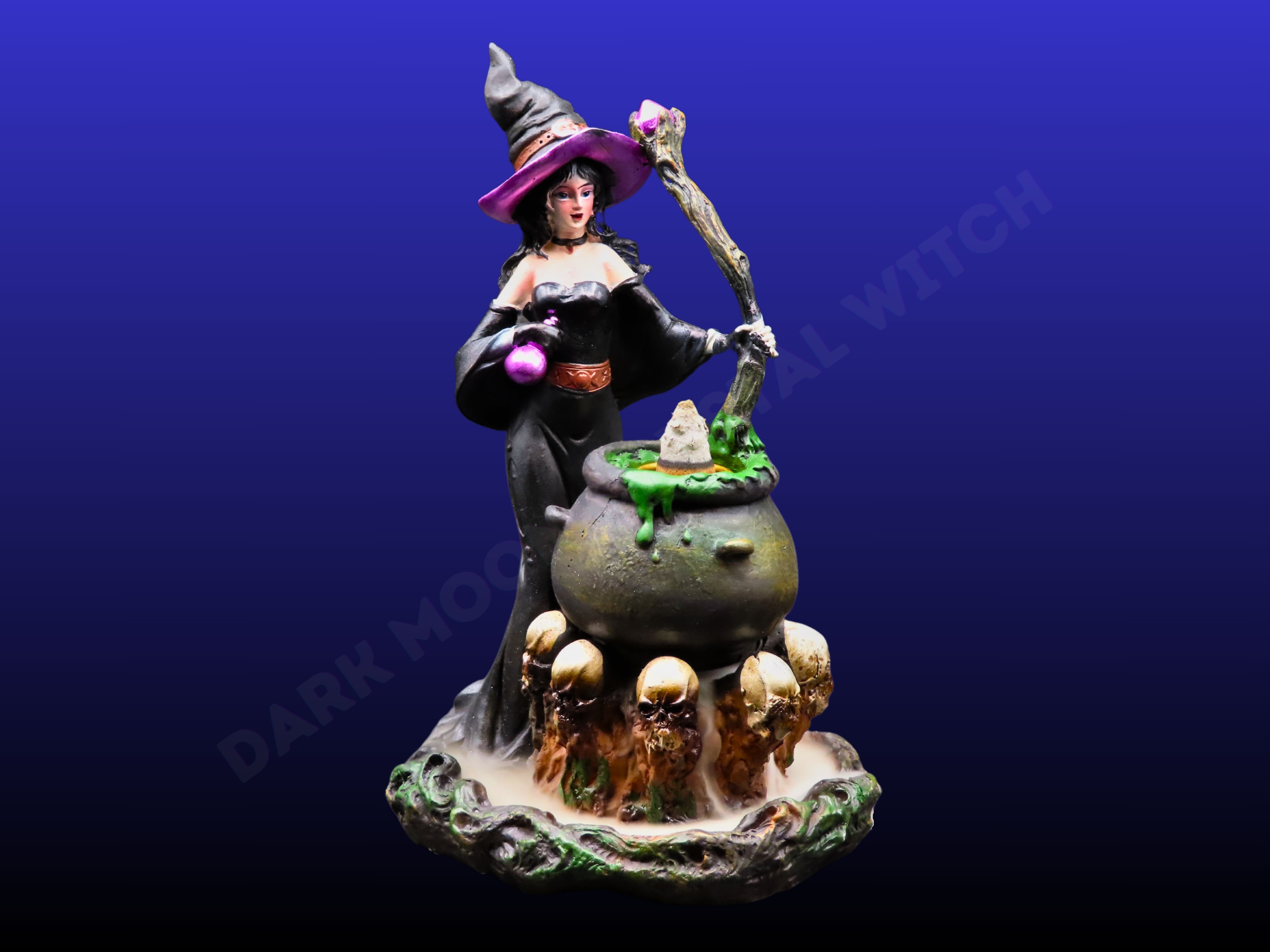 Witch & Cauldron Backflow Incense Cone Burner