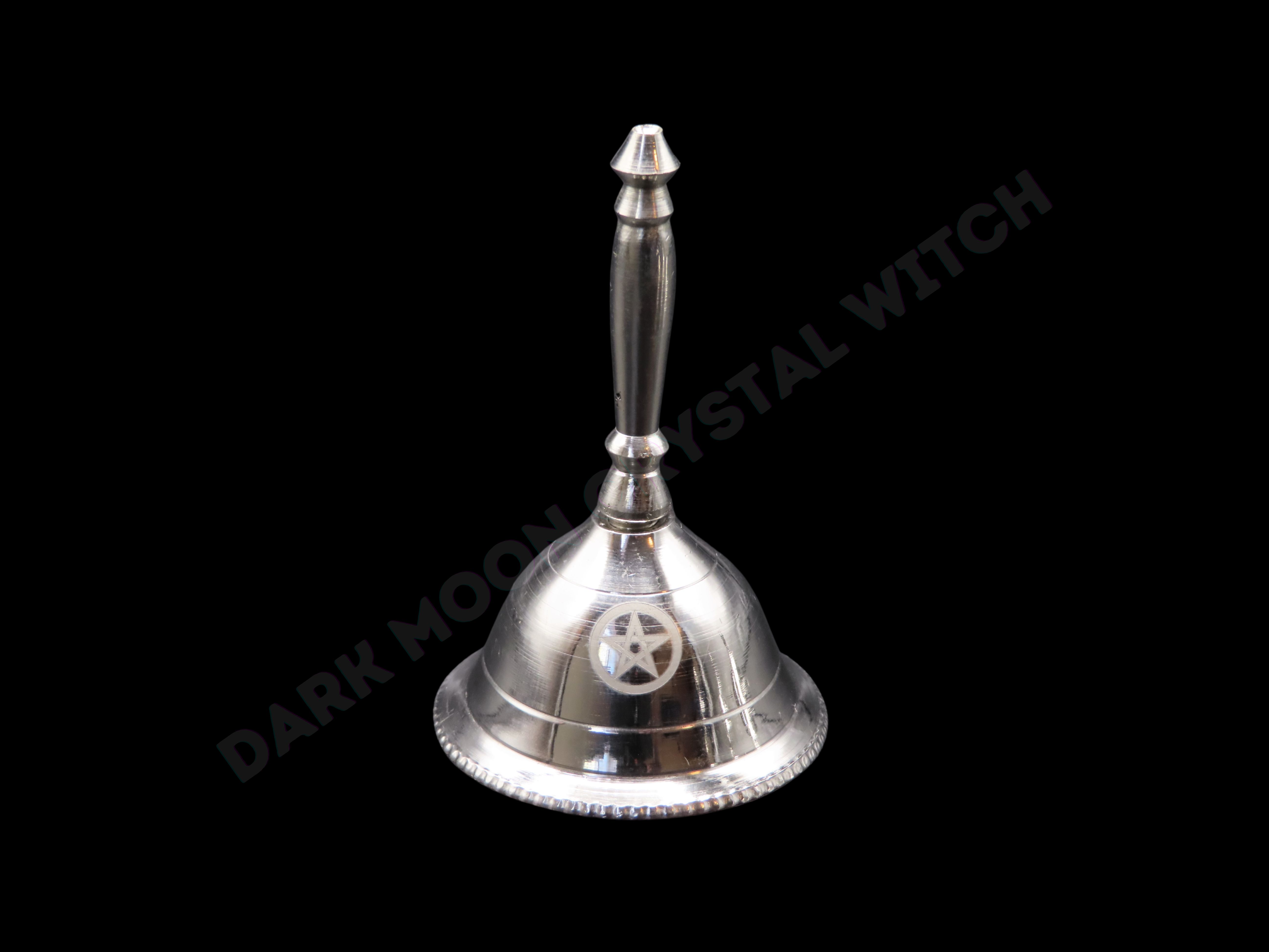 Silver Plated Altar Bell (Pentacle, Triple Moon, or Triquetra)