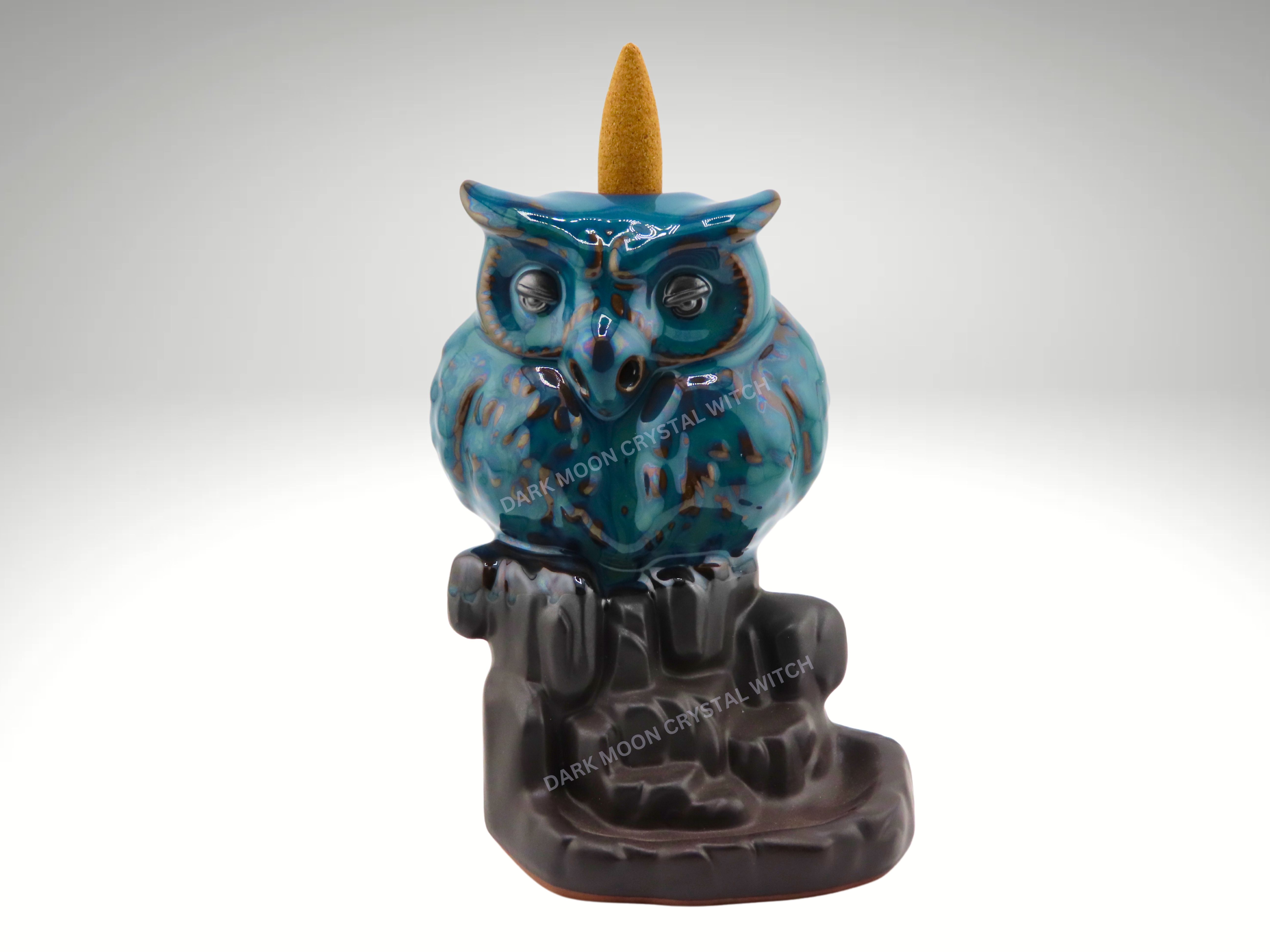 Ceramic Owl Backflow Incense Cone Burner