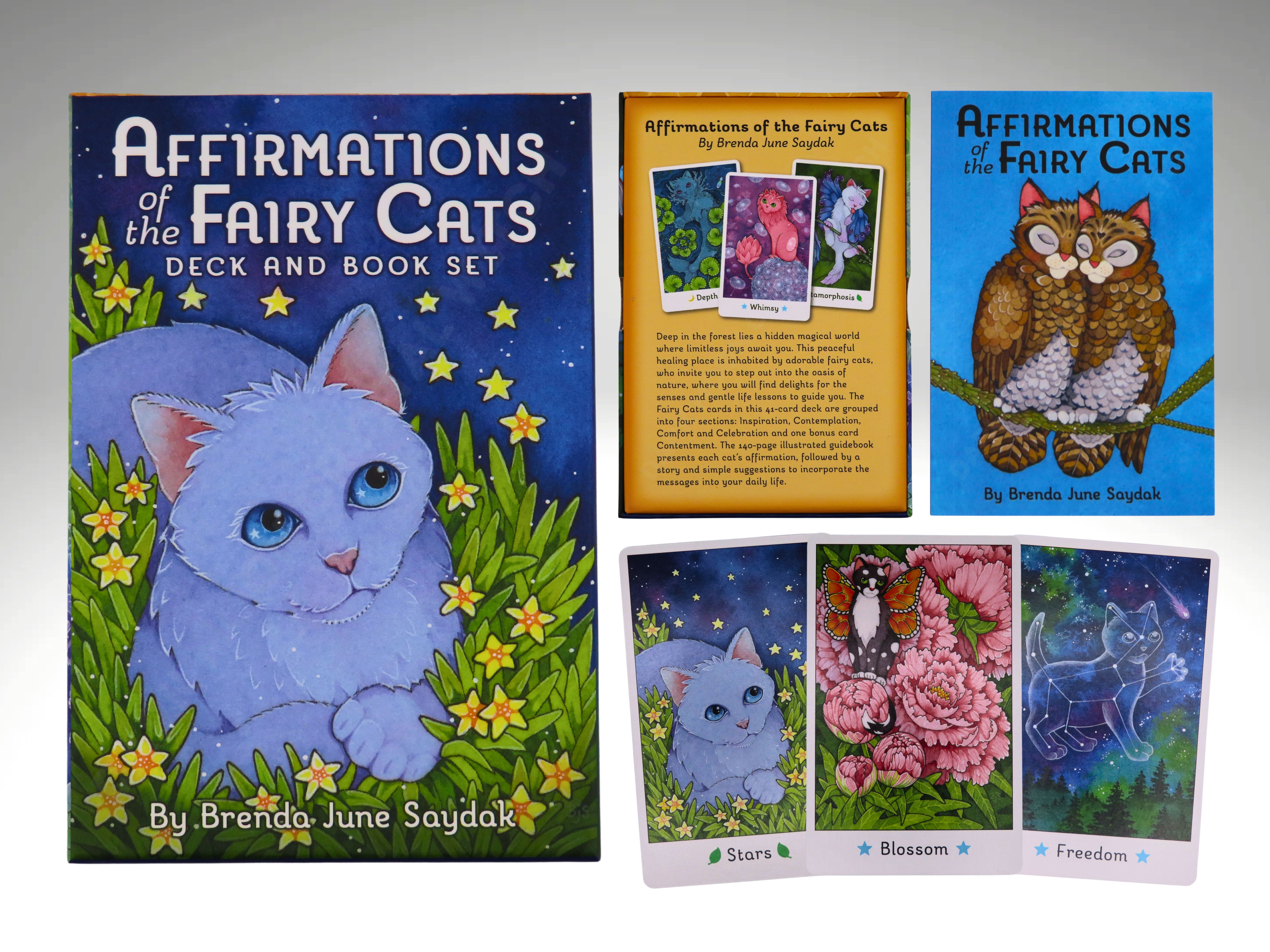 Affirmations of the Fairy Cats Tarot Card Set (Deck & Book)